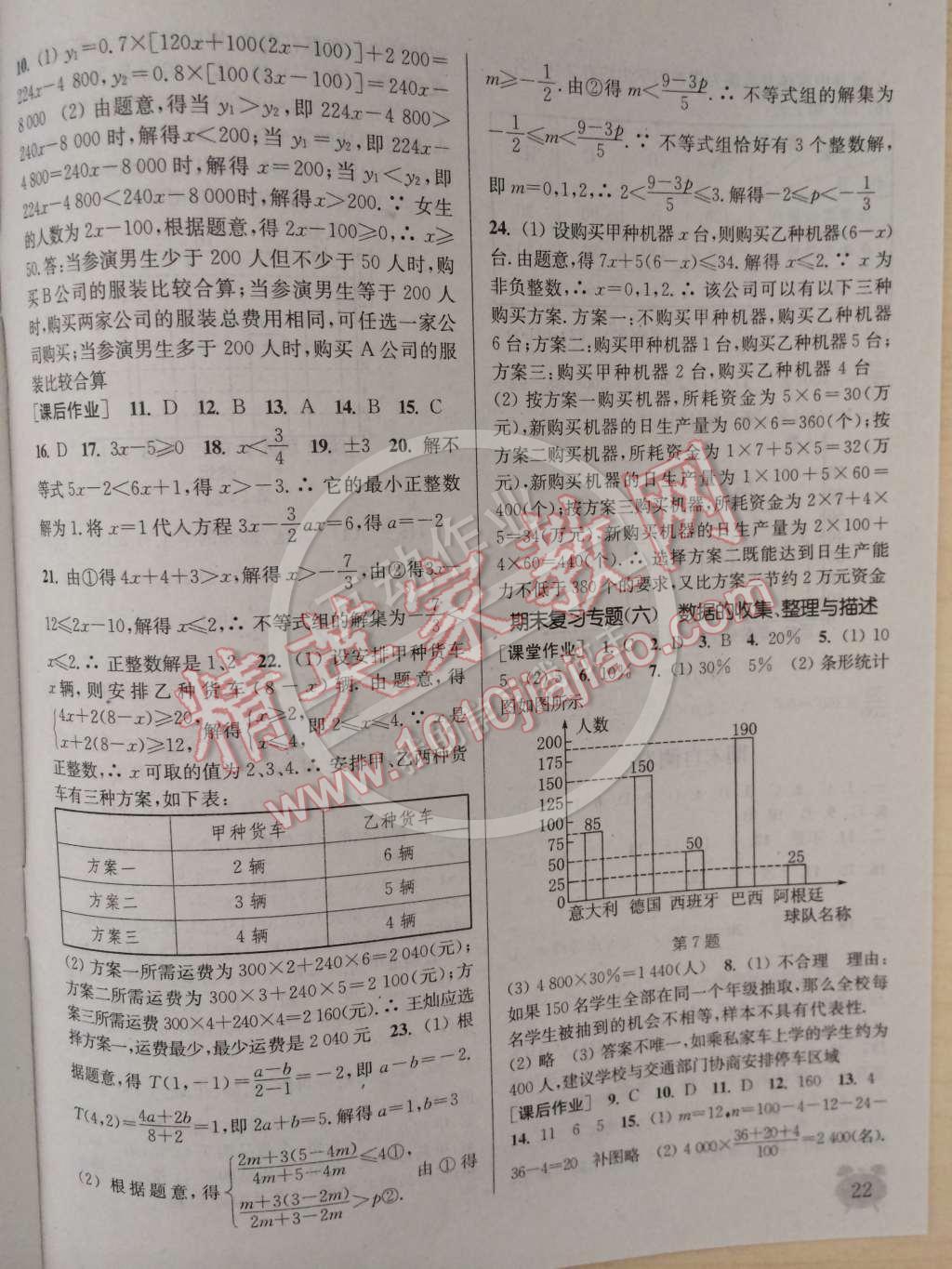 2014年通城學典課時作業(yè)本七年級數學下冊人教版 第22頁