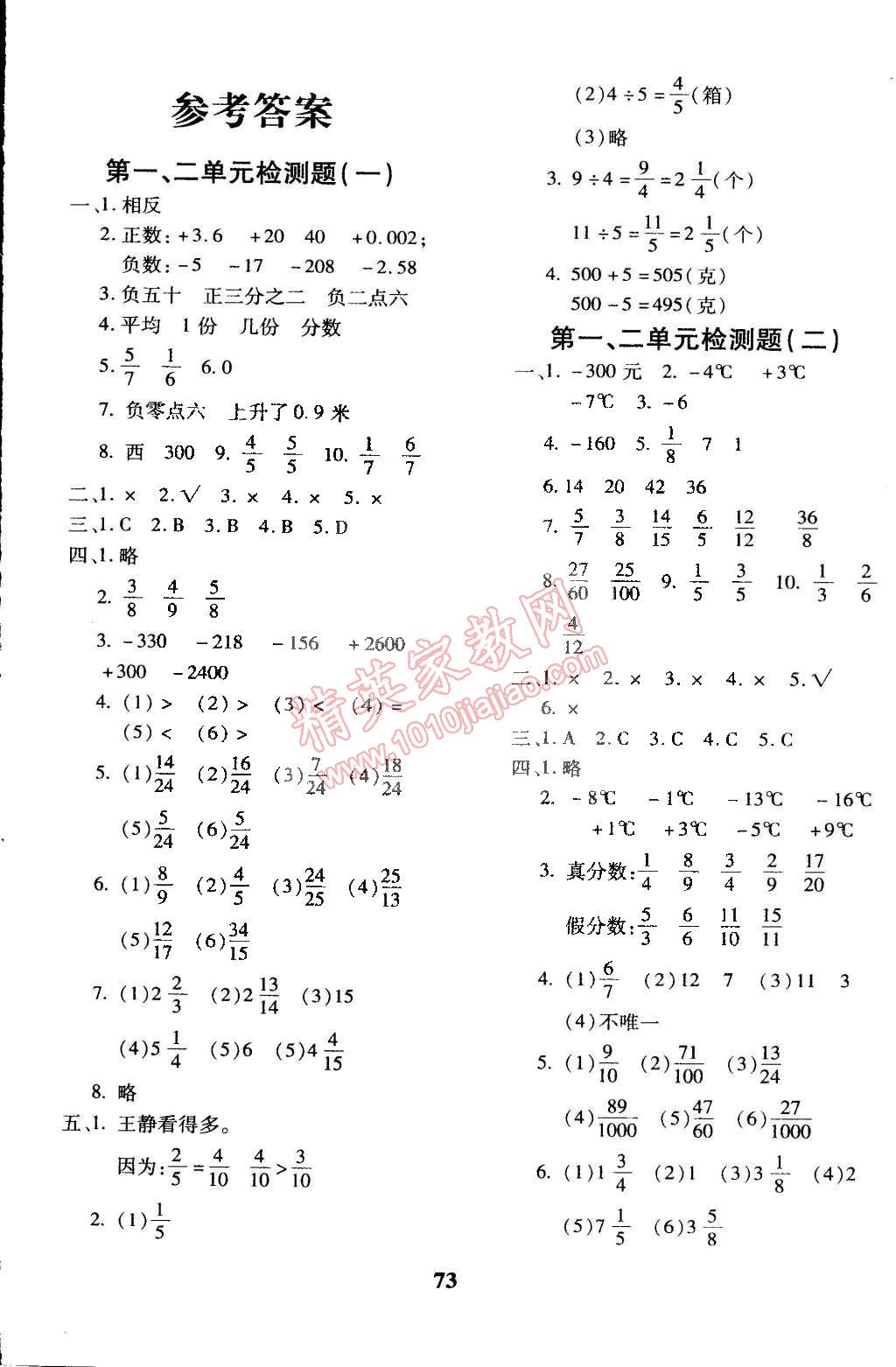 2015年黃岡360°定制密卷五年級數(shù)學(xué)下冊青島版 第1頁