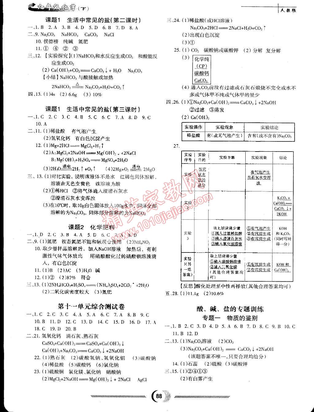 2015年隨堂小考九年級化學(xué)下冊人教版 第6頁