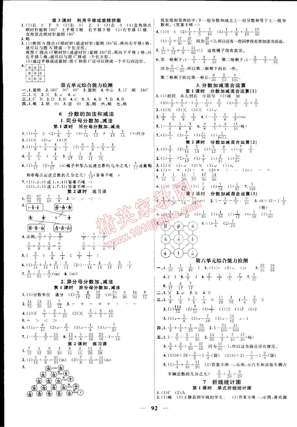 2015年陽(yáng)光課堂課時(shí)優(yōu)化作業(yè)五年級(jí)數(shù)學(xué)下冊(cè)人教版 第6頁(yè)