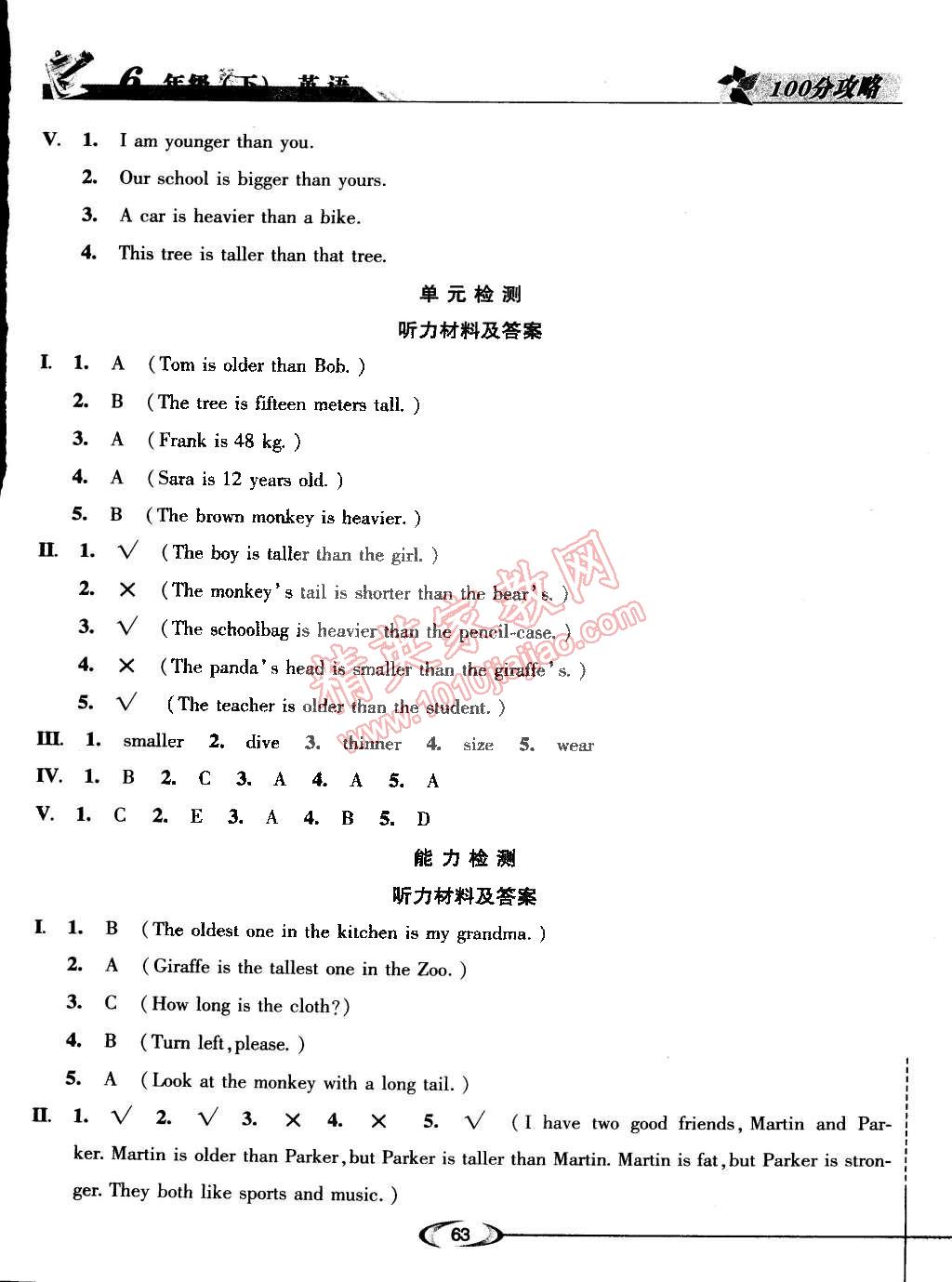 2015年精英教程100分攻略六年級(jí)英語(yǔ)下冊(cè)人教PEP版 第2頁(yè)