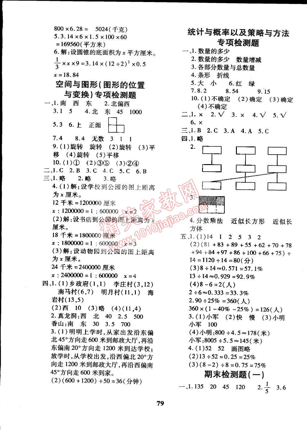 2015年黄冈360°定制密卷六年级数学下册青岛版 第7页