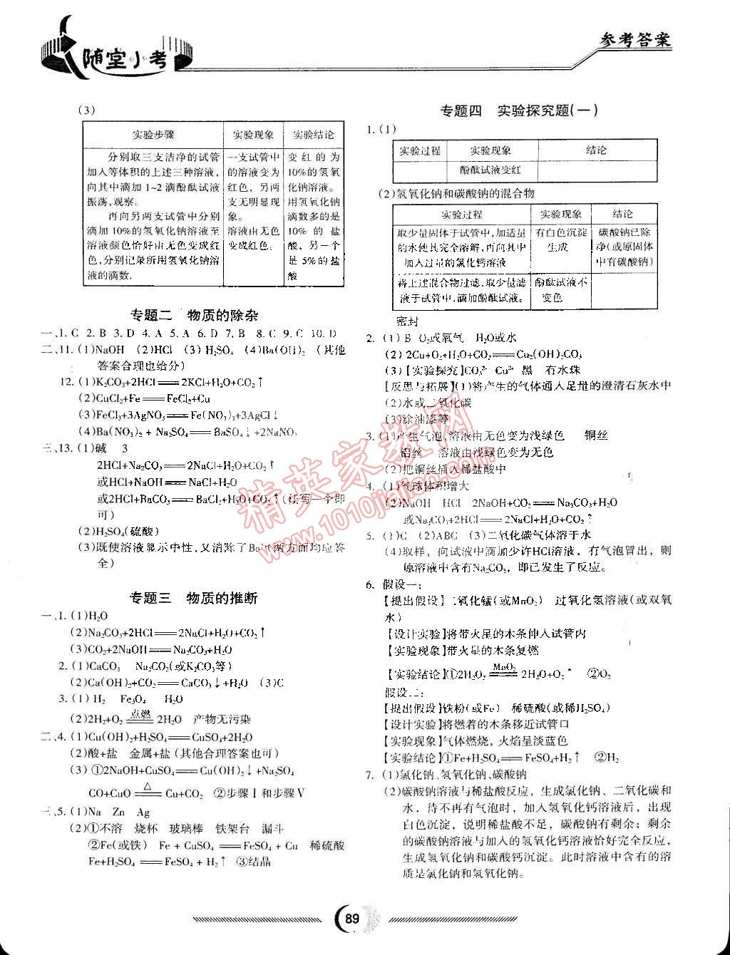 2015年隨堂小考九年級(jí)化學(xué)下冊(cè)人教版 第7頁(yè)