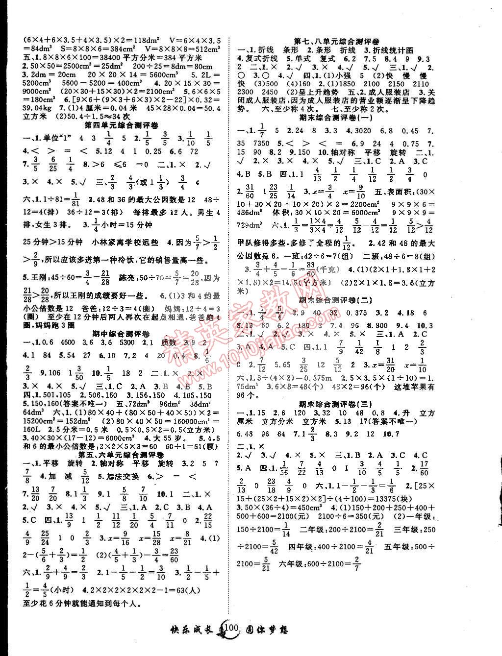 2015年優(yōu)質(zhì)課堂快樂成長五年級數(shù)學(xué)下冊人教版 第4頁