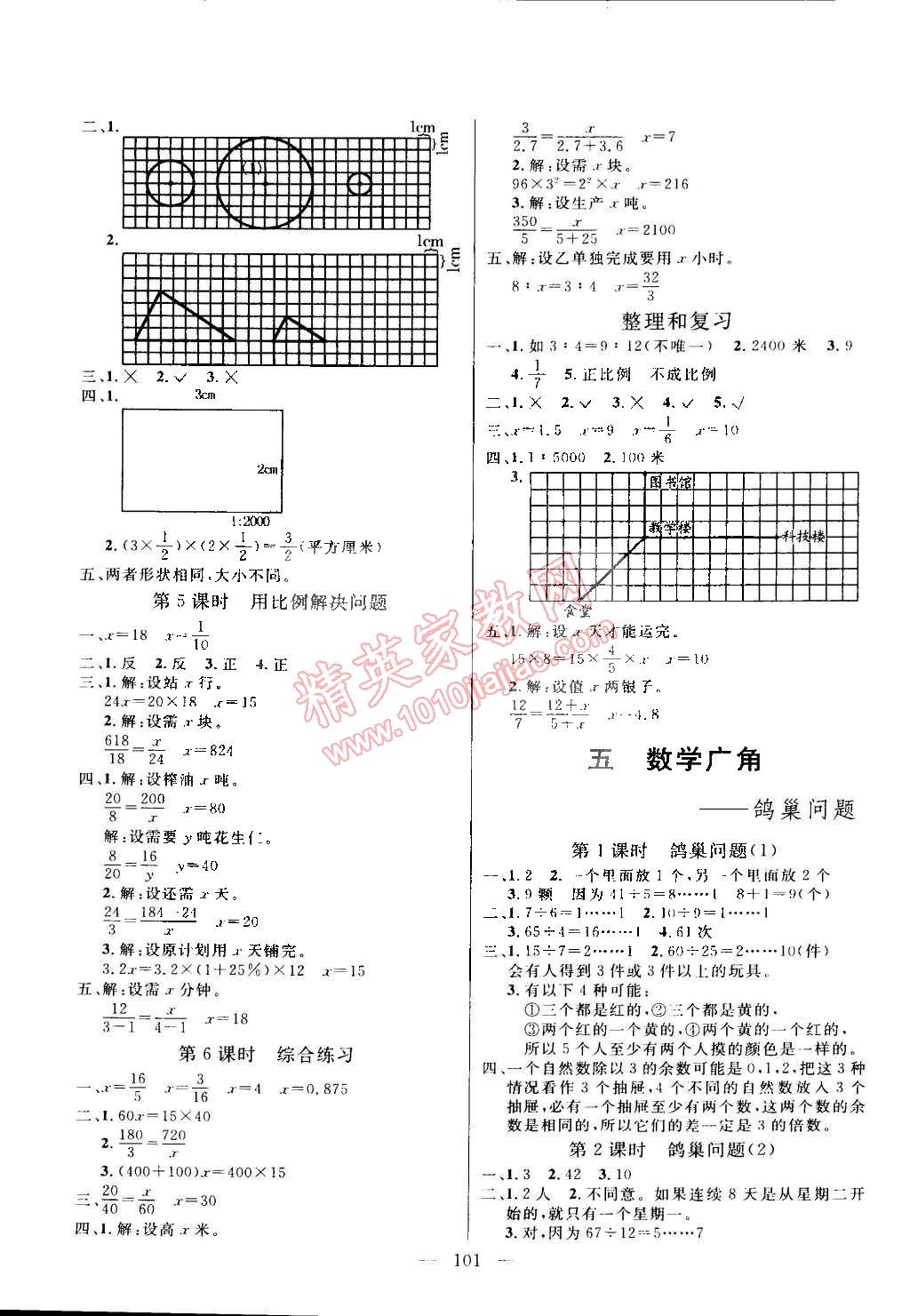 2015年亮點(diǎn)激活小學(xué)教材多元演練六年級數(shù)學(xué)下冊人教版 第5頁