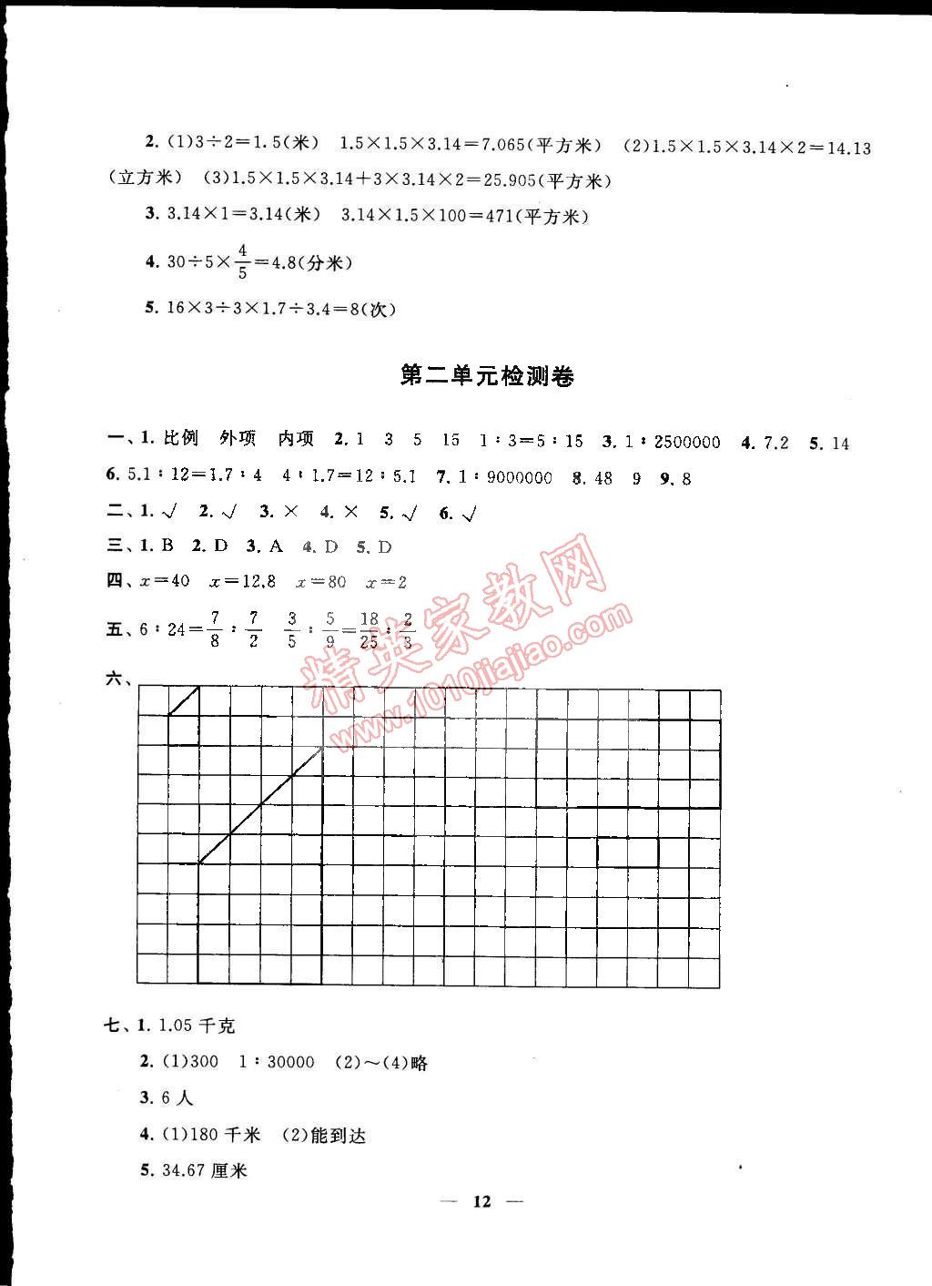 2015年啟東黃岡作業(yè)本六年級(jí)數(shù)學(xué)下冊(cè)北師大版 第12頁