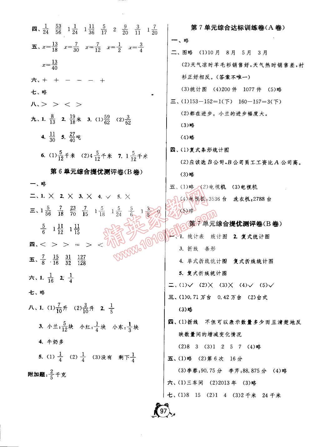 2015年單元雙測同步達標活頁試卷五年級數(shù)學下冊人教版 第5頁