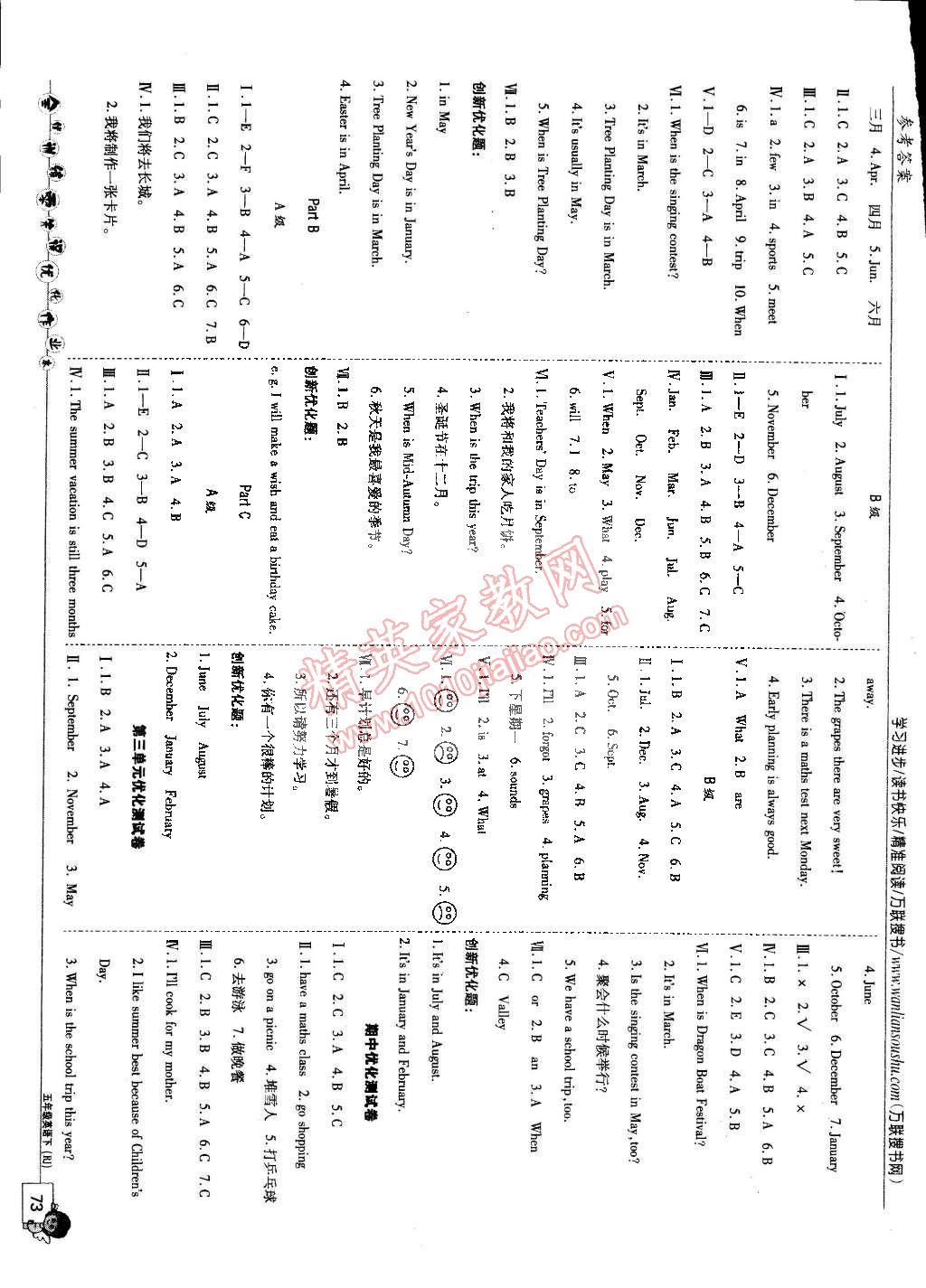 2015年全優(yōu)訓(xùn)練零失誤優(yōu)化作業(yè)本五年級(jí)英語(yǔ)下冊(cè) 第3頁(yè)