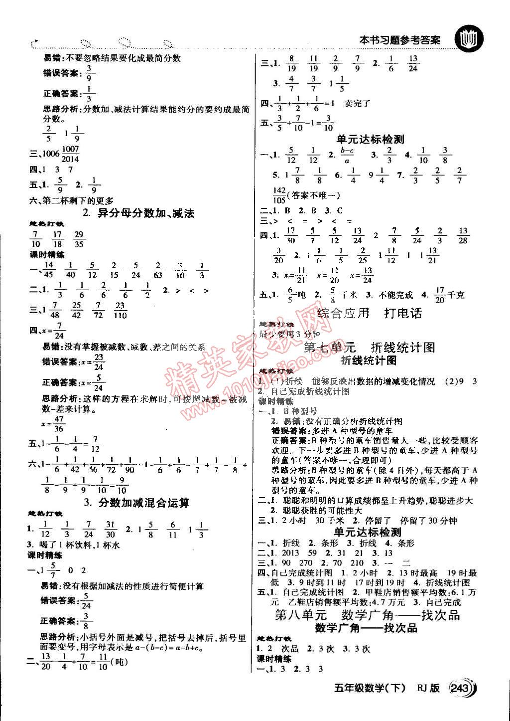 2015年倍速學(xué)習(xí)法五年級(jí)數(shù)學(xué)下冊(cè)人教版 第6頁(yè)