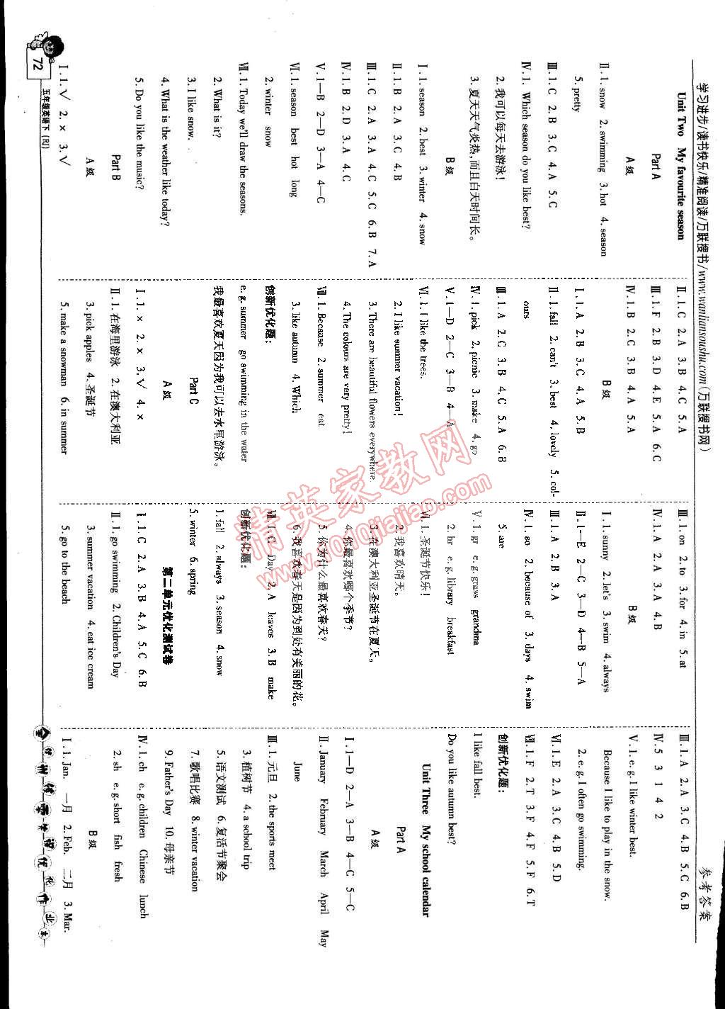 2015年全優(yōu)訓練零失誤優(yōu)化作業(yè)本五年級英語下冊 第2頁
