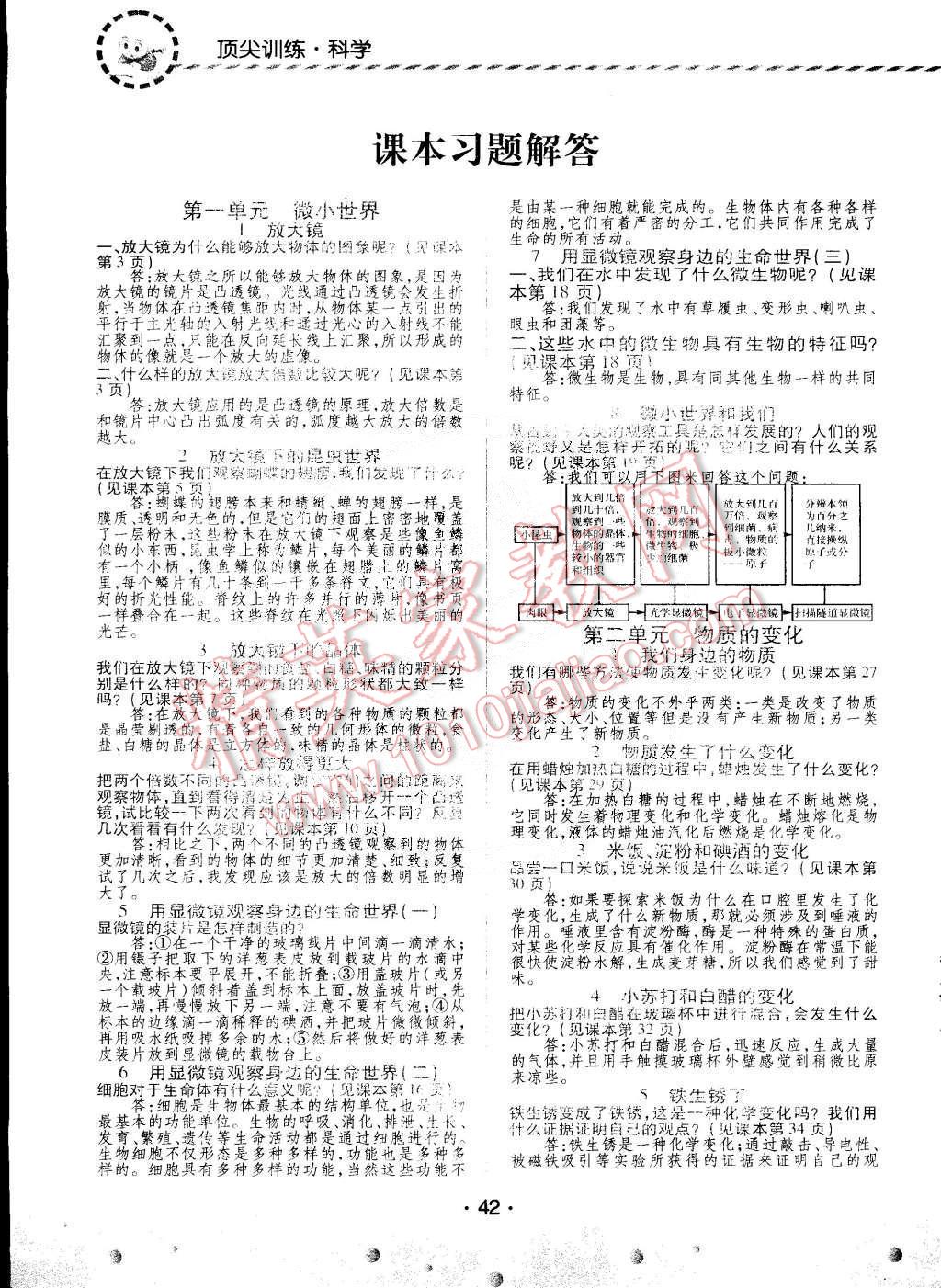 2015年頂尖訓練六年級科學下冊教科版 第1頁