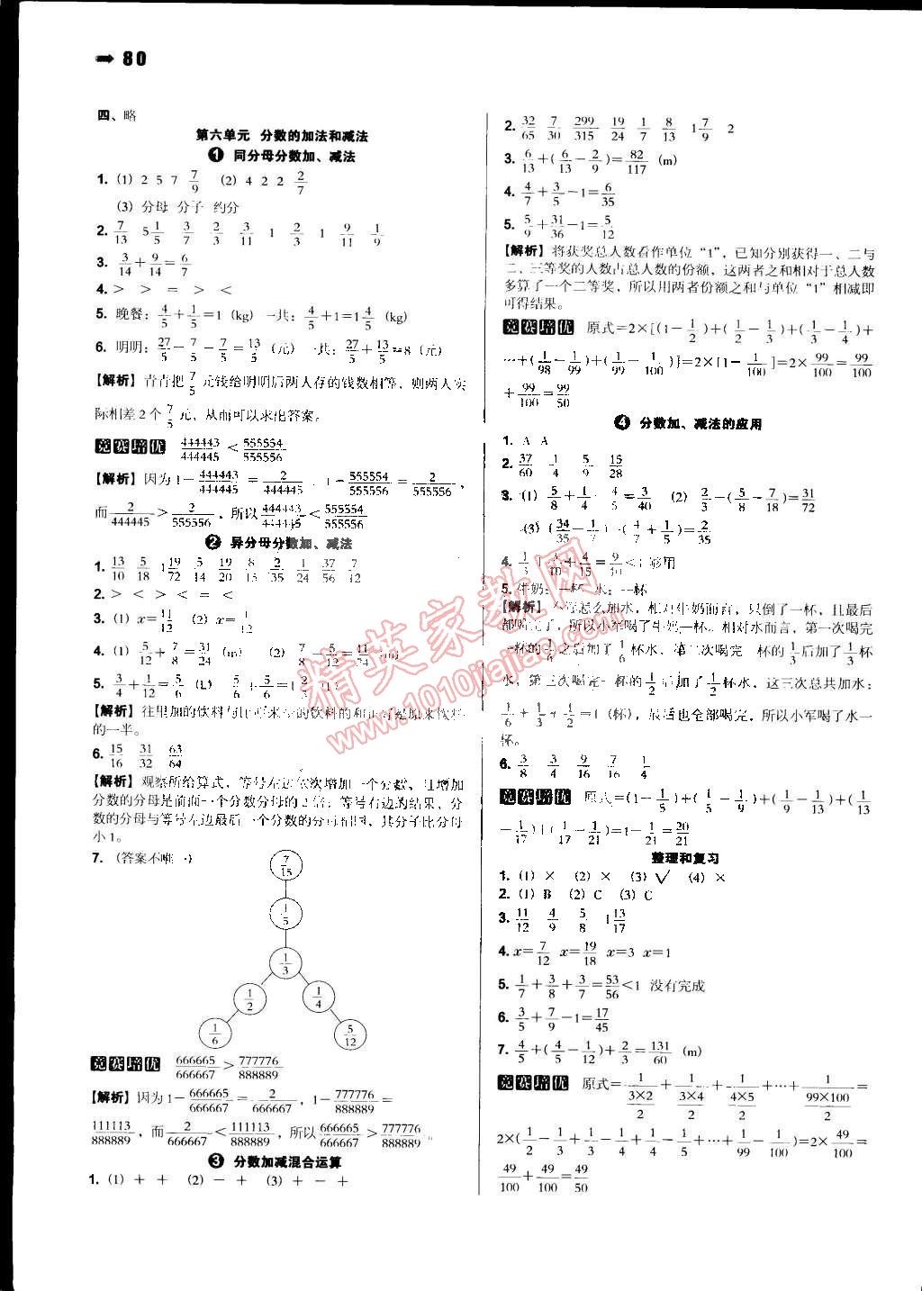 2015年一本五年级数学下册人教版 第8页