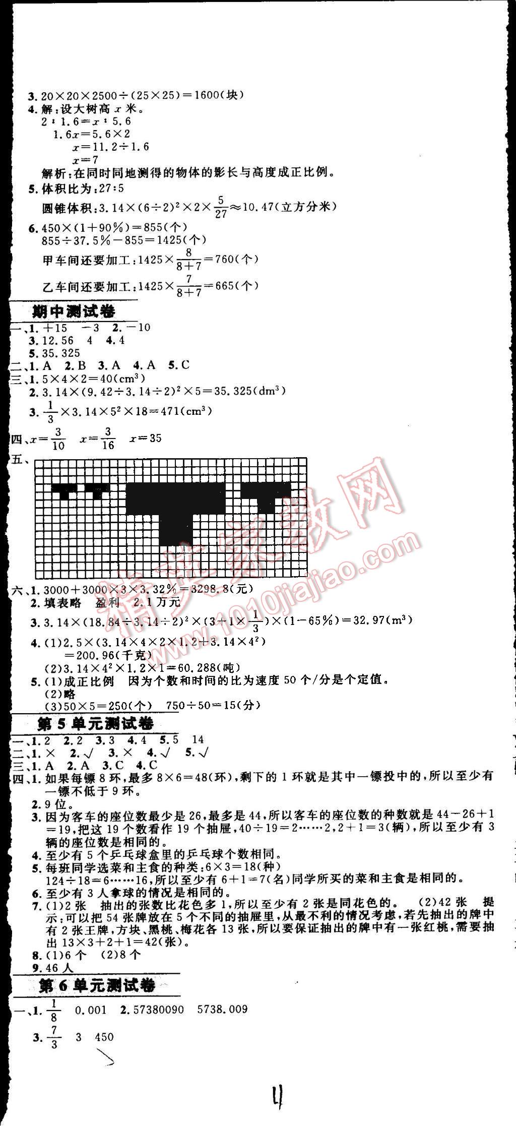 2015年鐘書金牌新教材全練六年級數(shù)學(xué)下冊人教版 第11頁