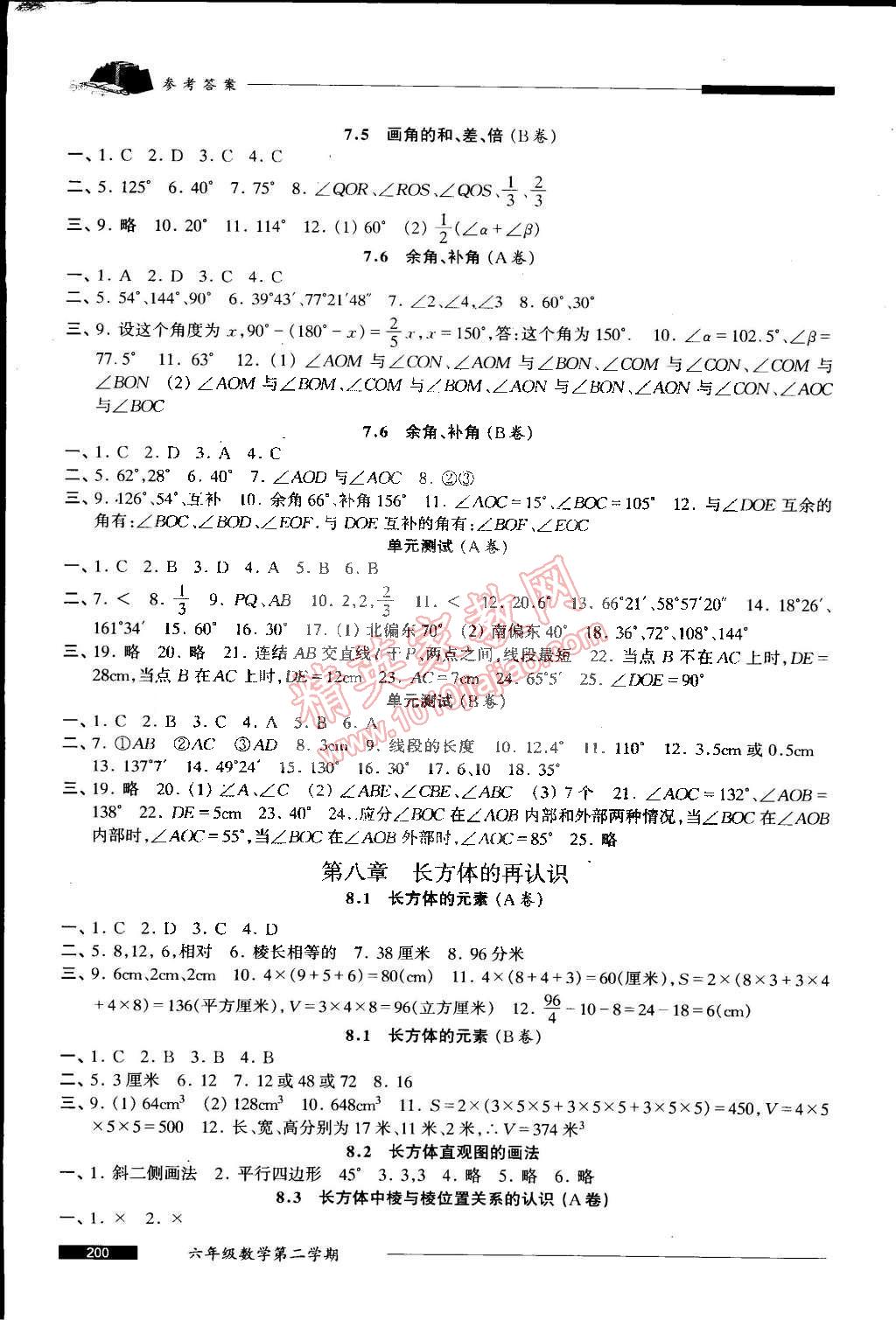 2015年我能考第一金牌一課一練六年級(jí)數(shù)學(xué)第二學(xué)期 第16頁(yè)