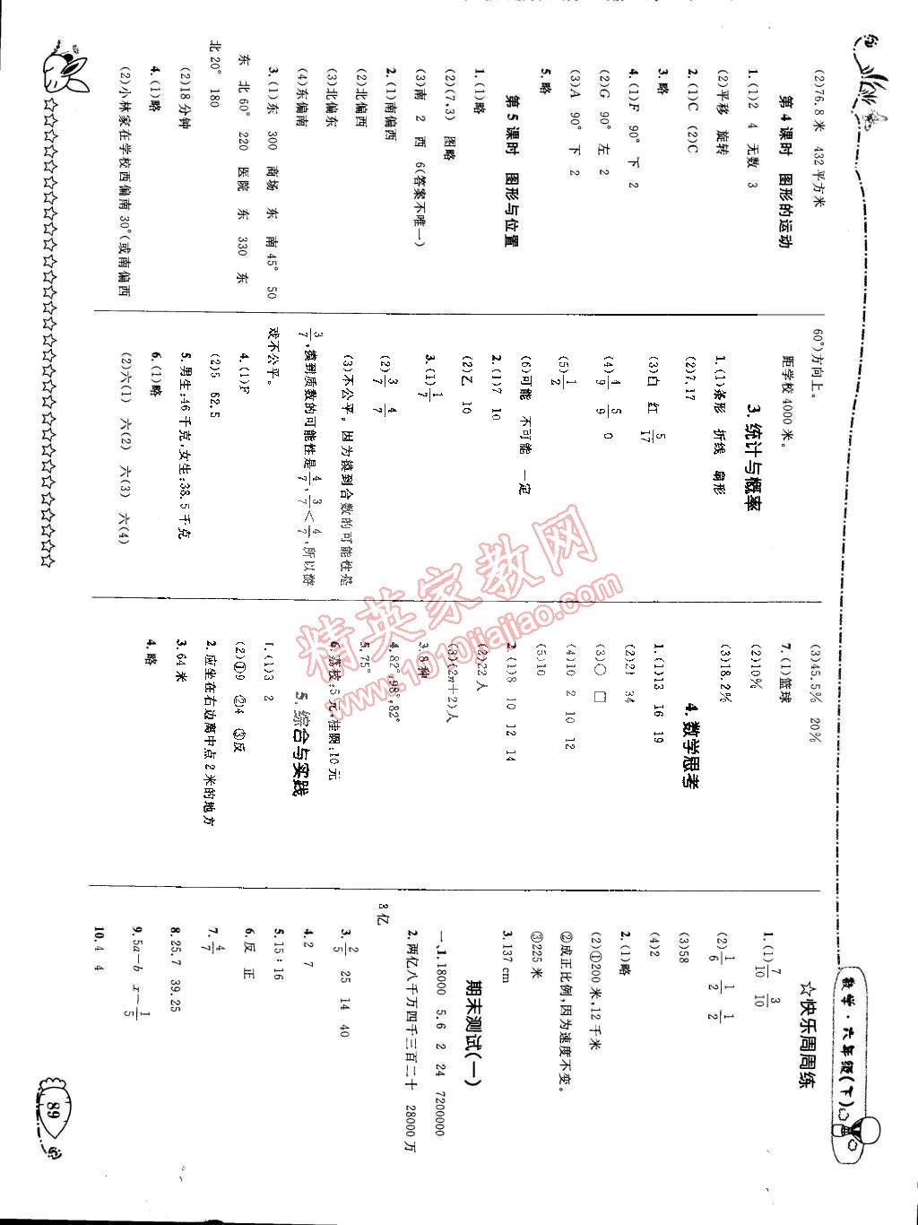 2015年天天100分優(yōu)化作業(yè)本六年級數(shù)學(xué)下冊人教版 第9頁