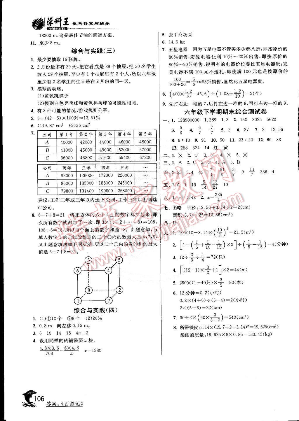 2015年实验班提优训练六年级数学下册人教版 第11页