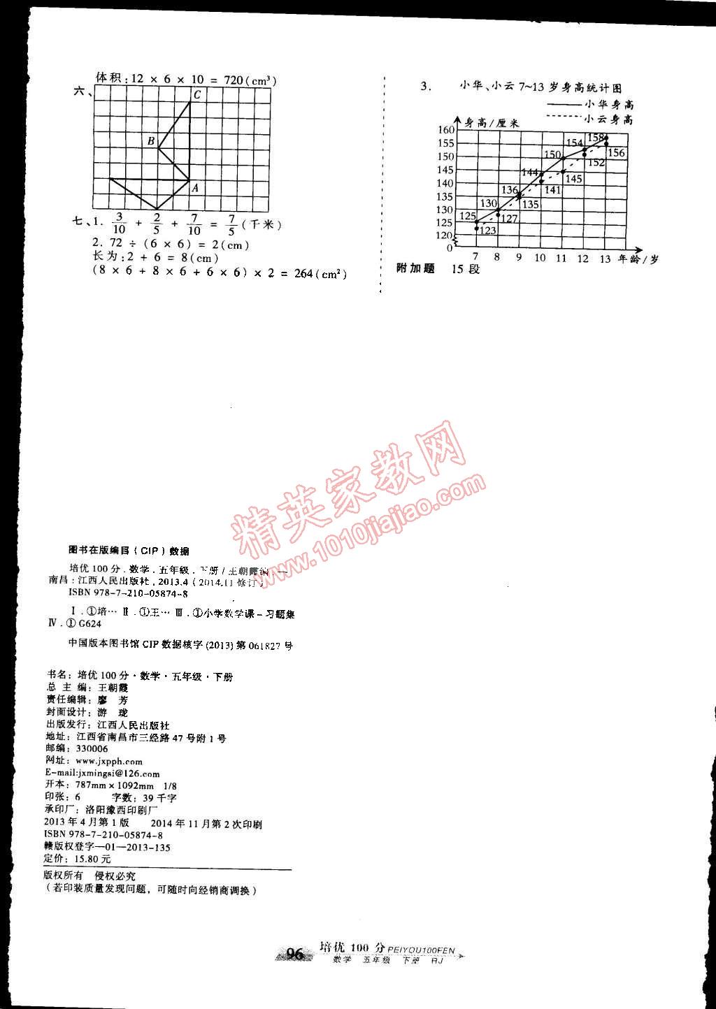 2015年王朝霞培優(yōu)100分五年級(jí)數(shù)學(xué)下冊(cè)人教版 第8頁(yè)