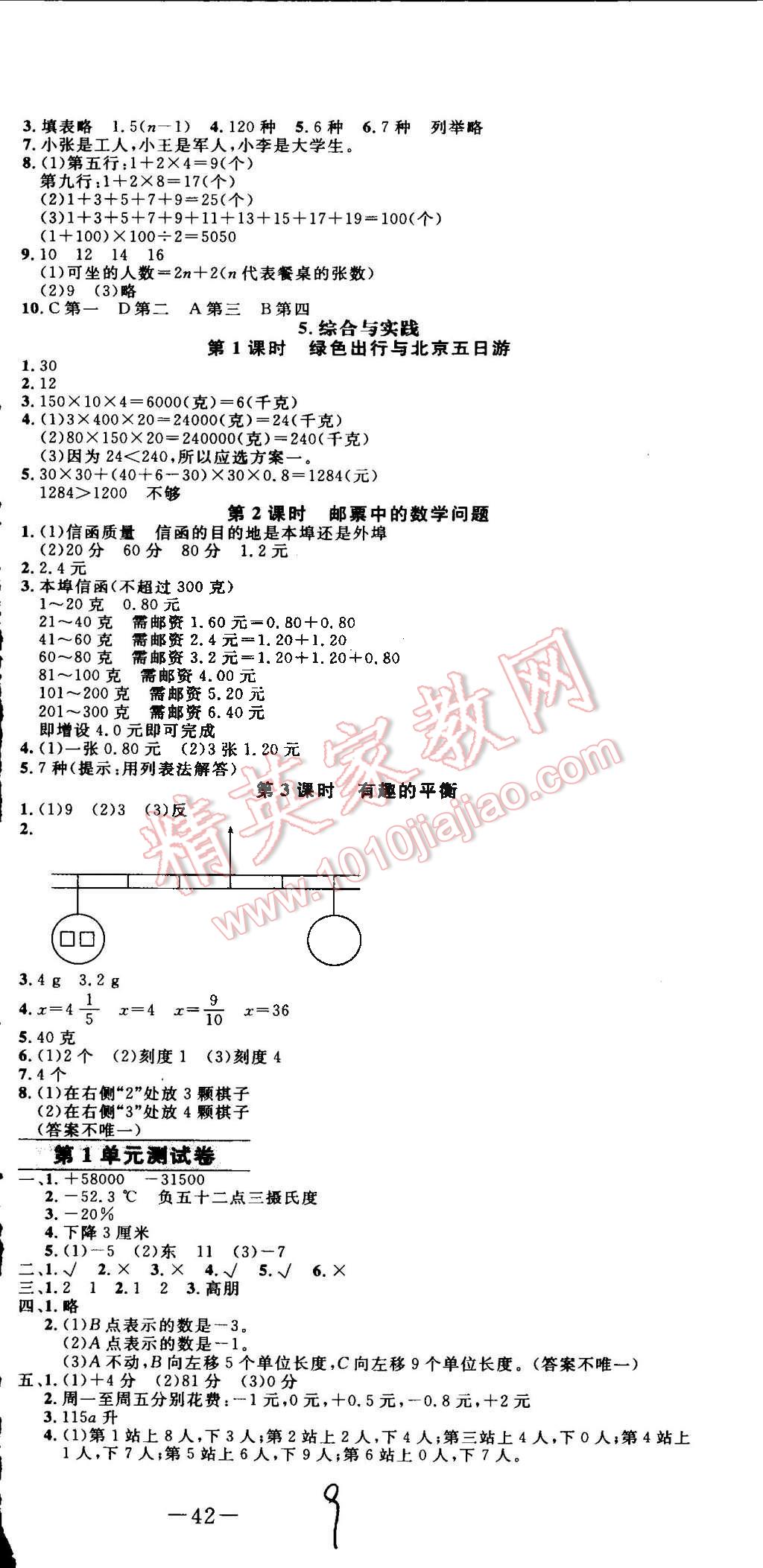 2016年鐘書金牌新教材全練六年級(jí)數(shù)學(xué)下冊(cè)人教版 第9頁