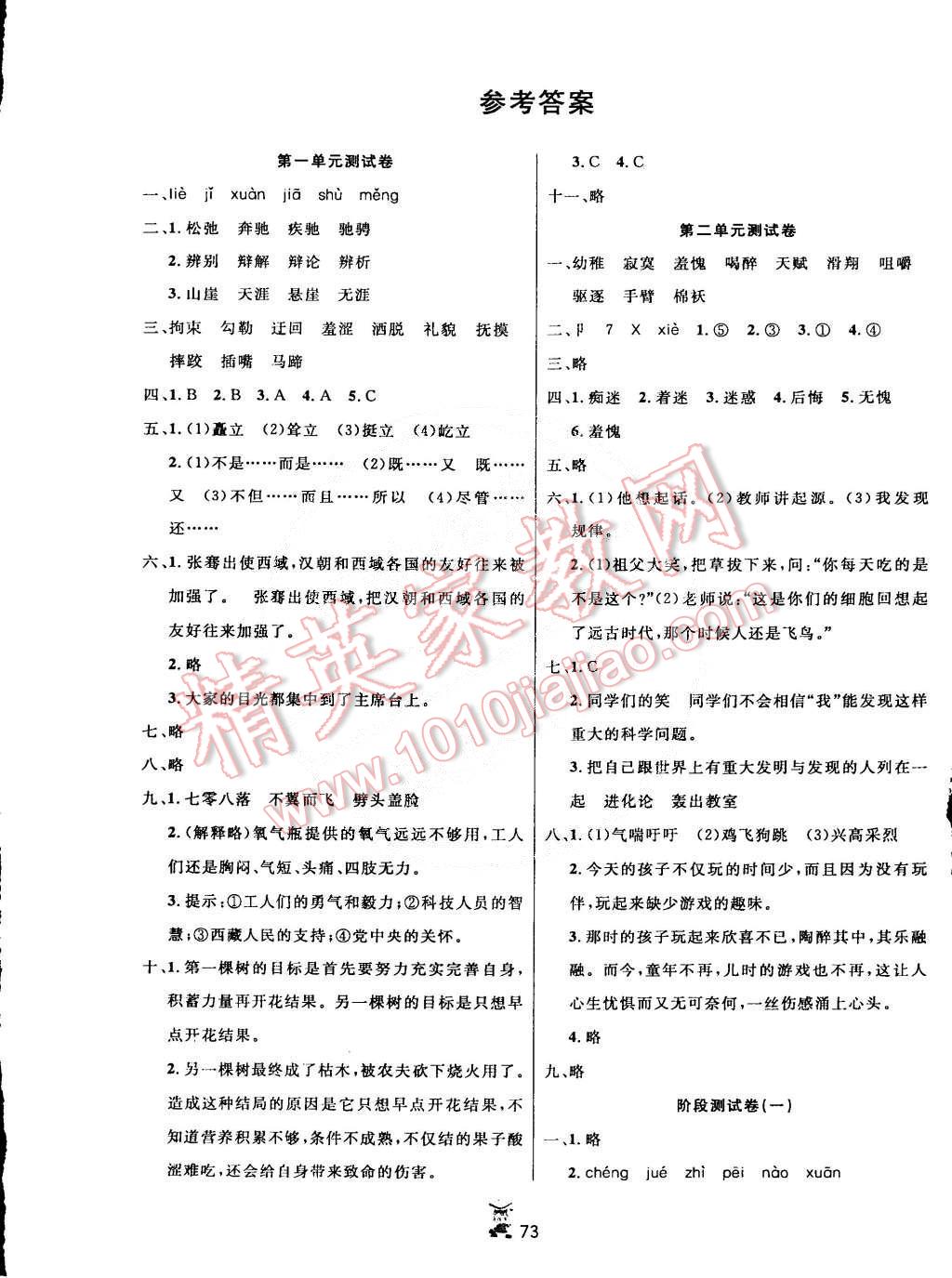 2015年百分金卷奪冠密題創(chuàng)變新測(cè)試五年級(jí)語(yǔ)文下冊(cè)人教版 第1頁(yè)