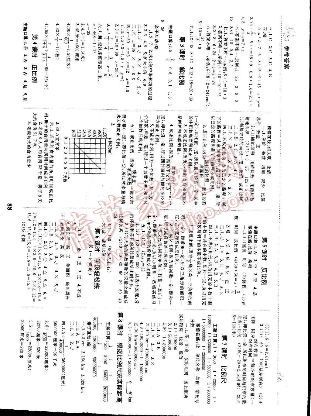 2015年全優(yōu)設計課時作業(yè)本六年級數(shù)學下冊人教版 第4頁