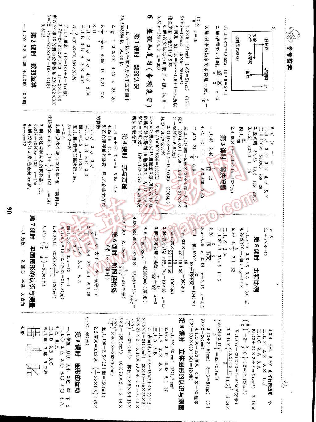 2015年全優(yōu)設(shè)計(jì)課時(shí)作業(yè)本六年級(jí)數(shù)學(xué)下冊人教版 第6頁