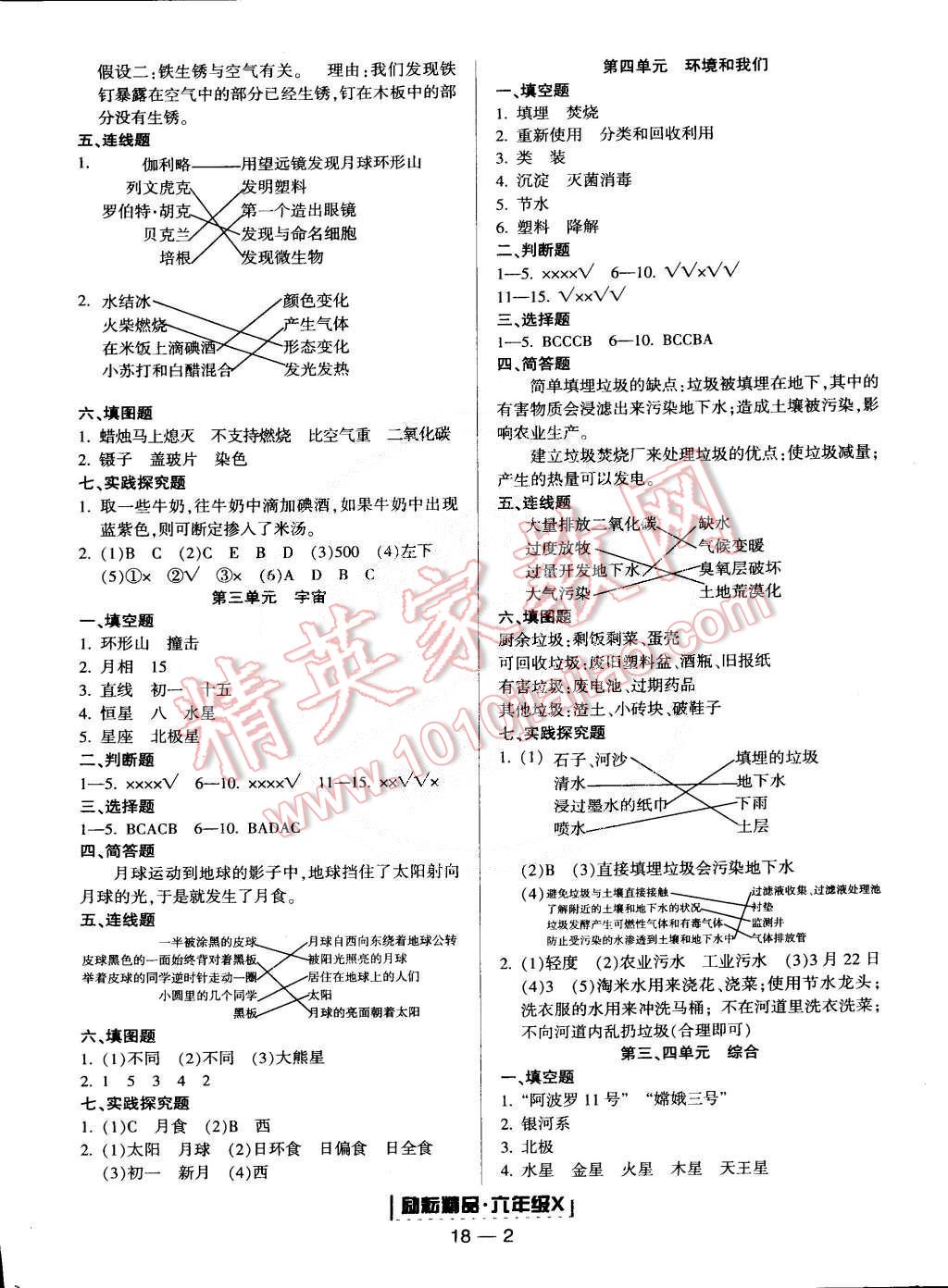 2015年勵(lì)耘書業(yè)浙江期末六年級科學(xué)下冊 第2頁