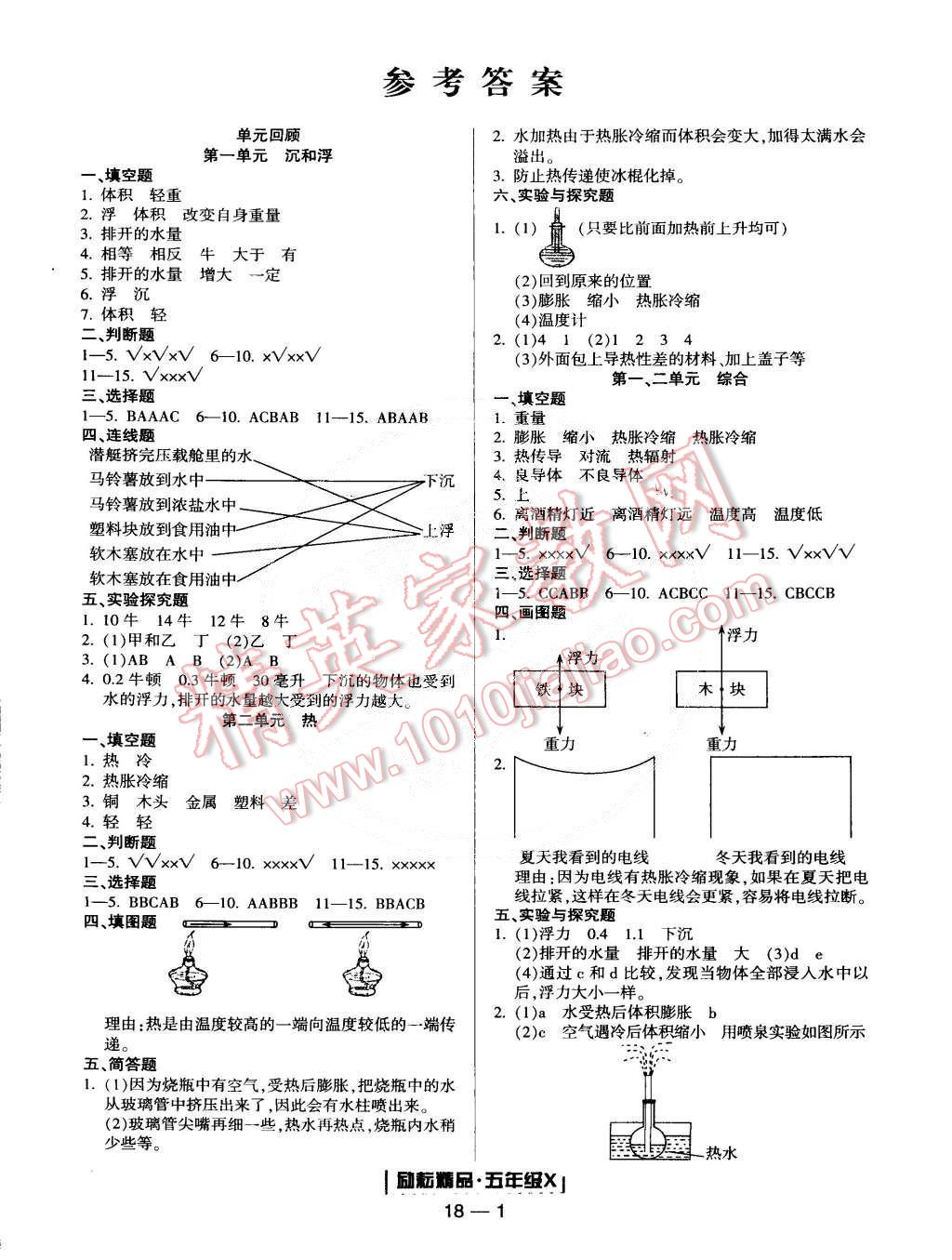 2015年勵耘書業(yè)浙江期末五年級科學(xué)下冊 第1頁