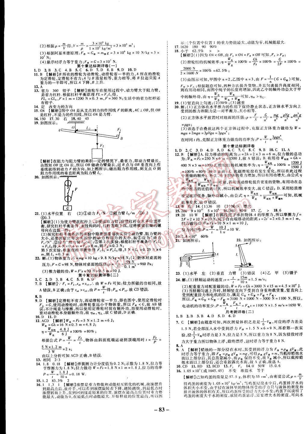 2015年培優(yōu)奪冠金卷名師點(diǎn)撥八年級(jí)物理下冊(cè)滬科版 第3頁(yè)