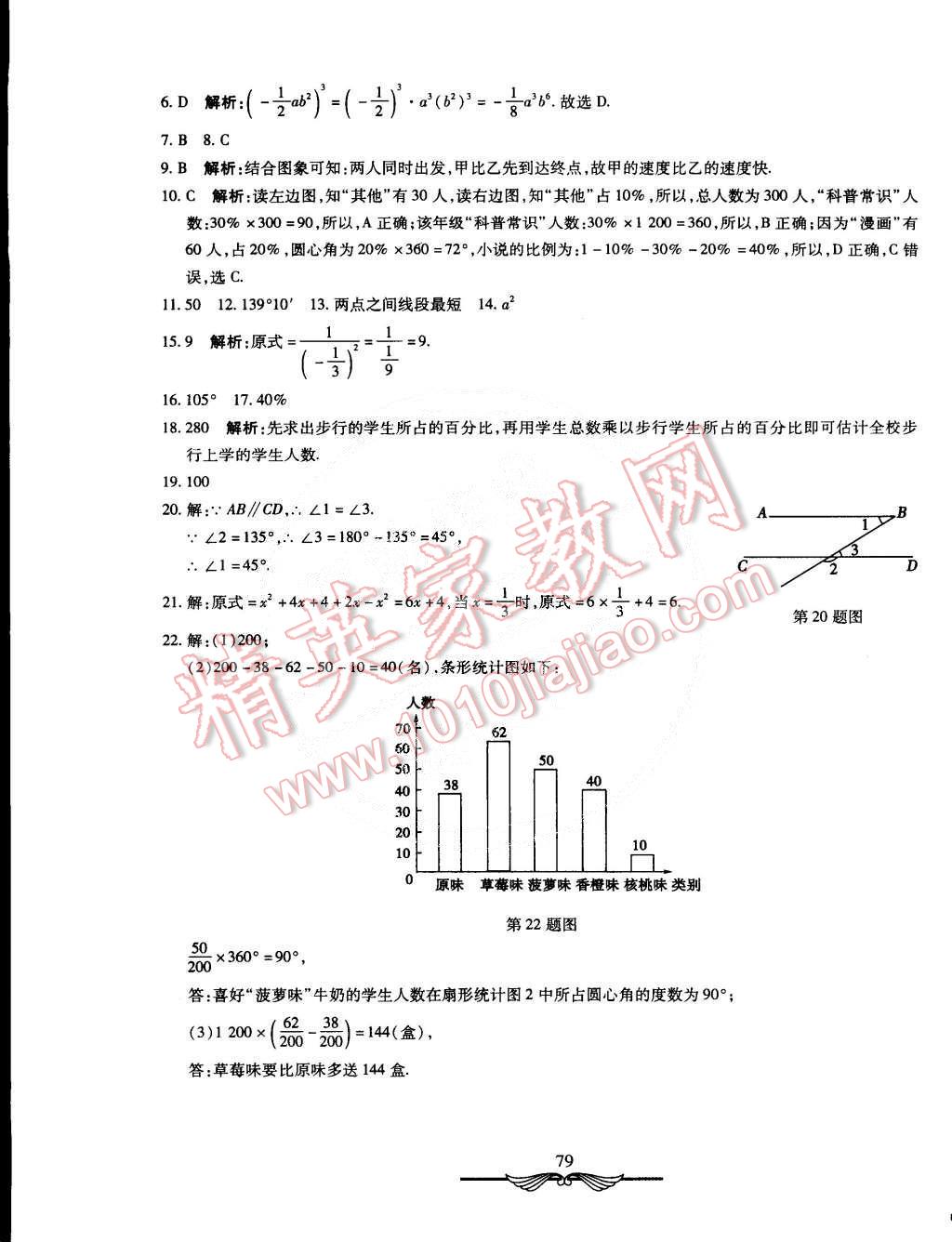 2015年初中奪冠單元檢測卷六年級數(shù)學(xué)下冊魯教版五四制 第19頁