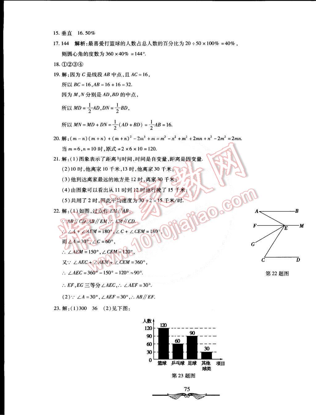 2015年初中奪冠單元檢測卷六年級數(shù)學下冊魯教版五四制 第15頁