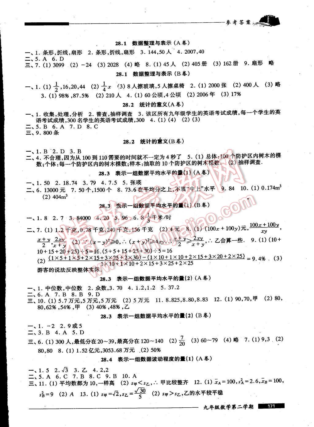 2015年我能考第一金牌一課一練九年級數學第二學期 第4頁