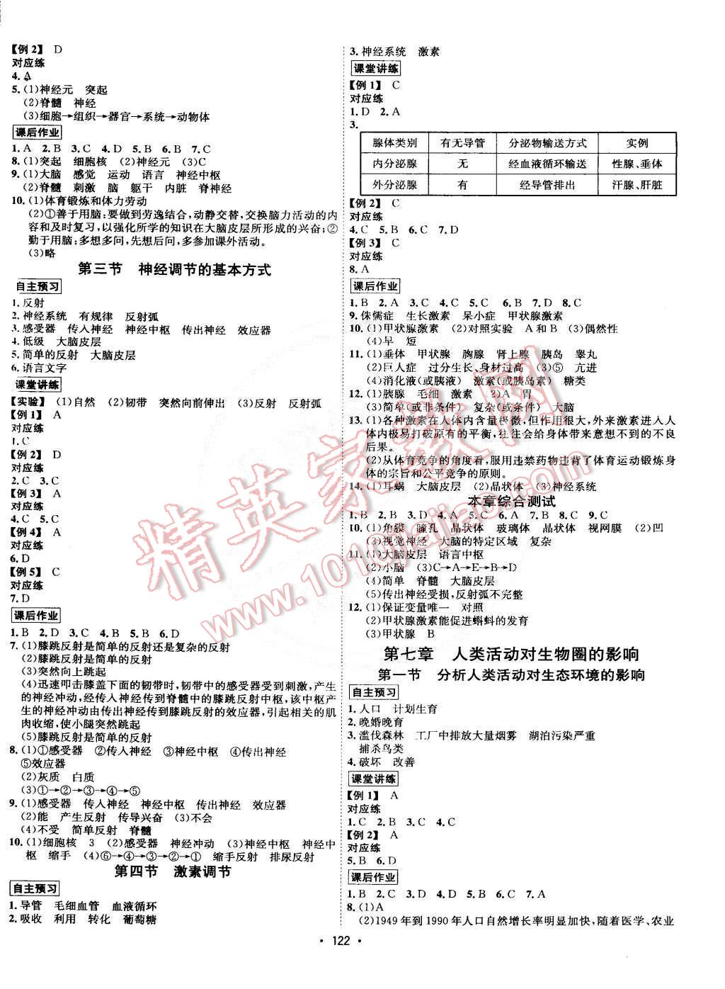 2015年優(yōu)學名師名題七年級生物下冊人教版 第6頁