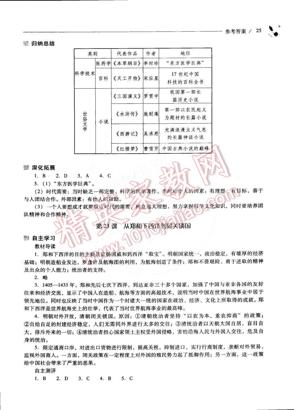 2015年新課程問(wèn)題解決導(dǎo)學(xué)方案七年級(jí)歷史下冊(cè)北師大版 第25頁(yè)