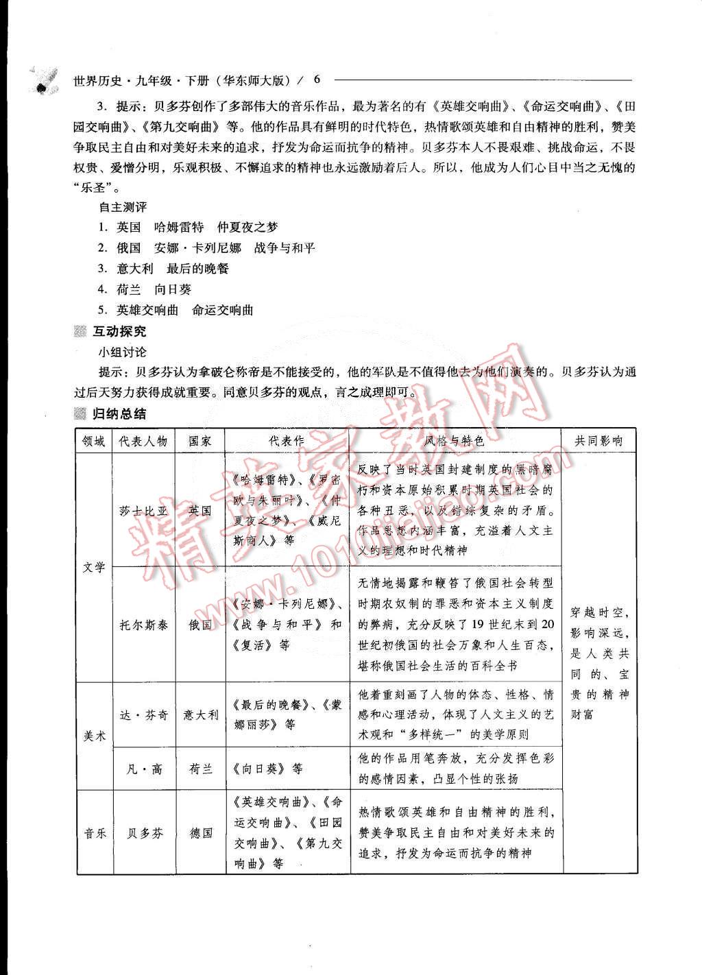 2015年新课程问题解决导学方案九年级世界历史下册华东师大版 第6页