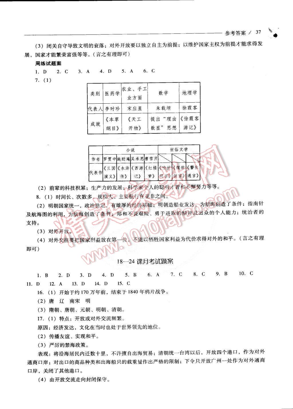 2015年新課程問題解決導(dǎo)學(xué)方案七年級歷史下冊北師大版 第37頁