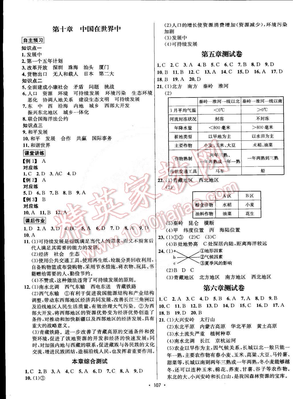 2015年優(yōu)學名師名題八年級地理下冊人教版 第7頁