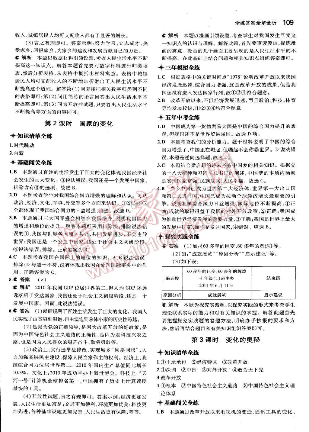 2015年5年中考3年模擬初中思想品德七年級下冊人民版 第12頁