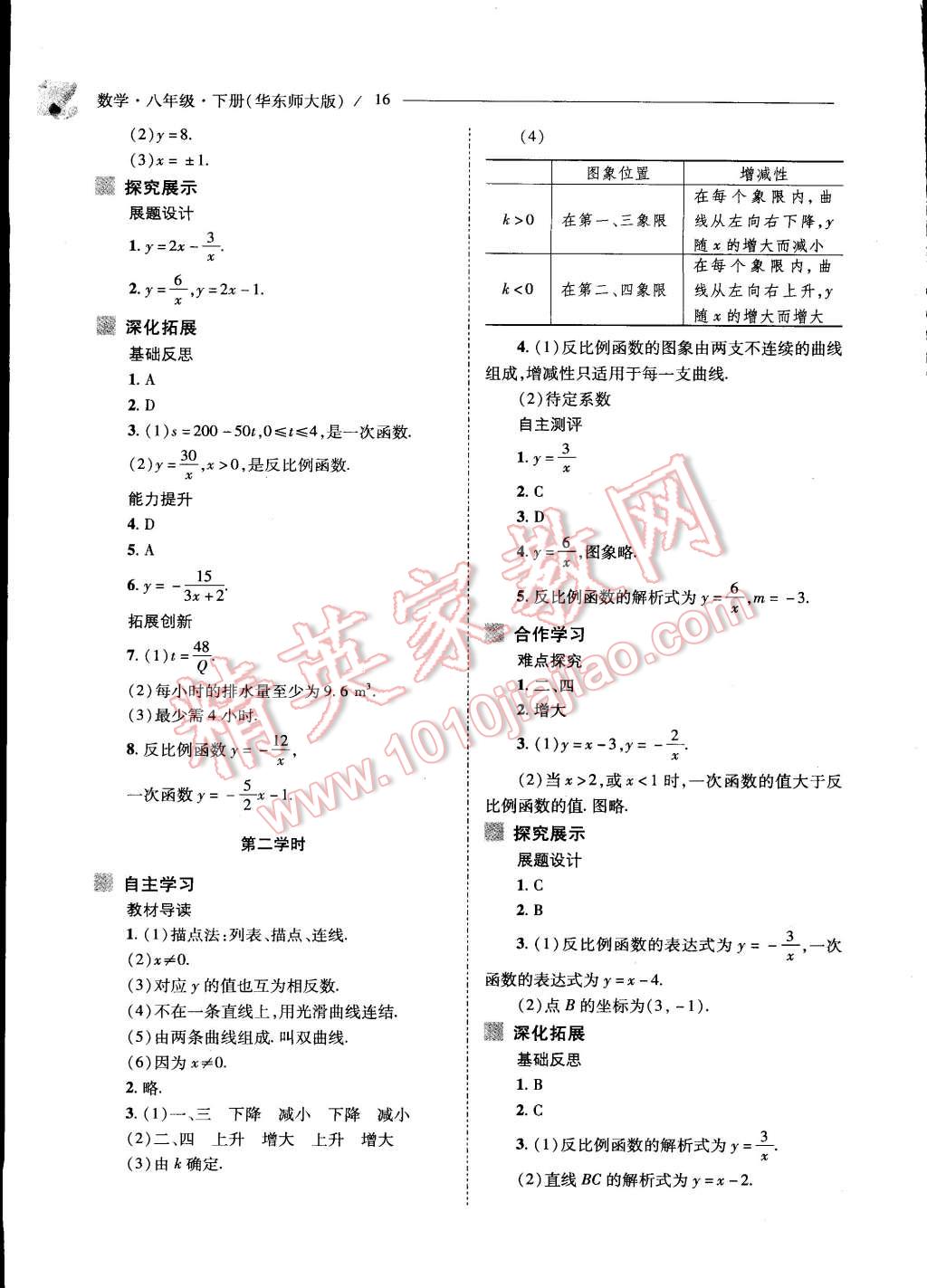 2015年新课程问题解决导学方案八年级数学下册华东师大版 第16页