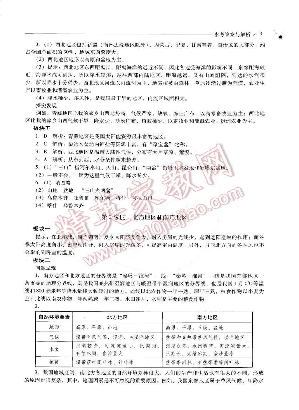 2015年新课程问题解决导学方案八年级地理下册晋教版 第3页