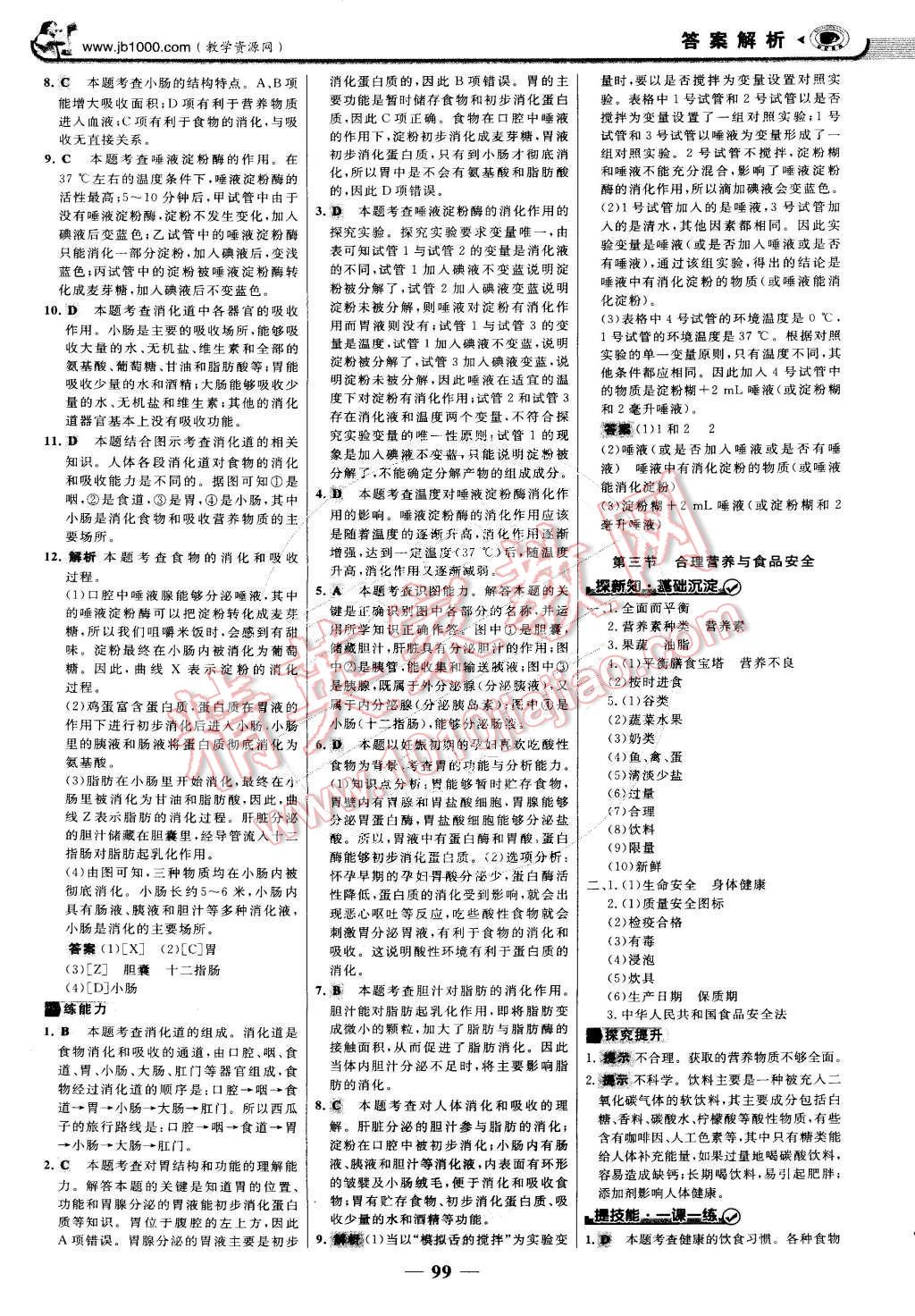 2015年世紀(jì)金榜金榜學(xué)案七年級生物下冊 第6頁