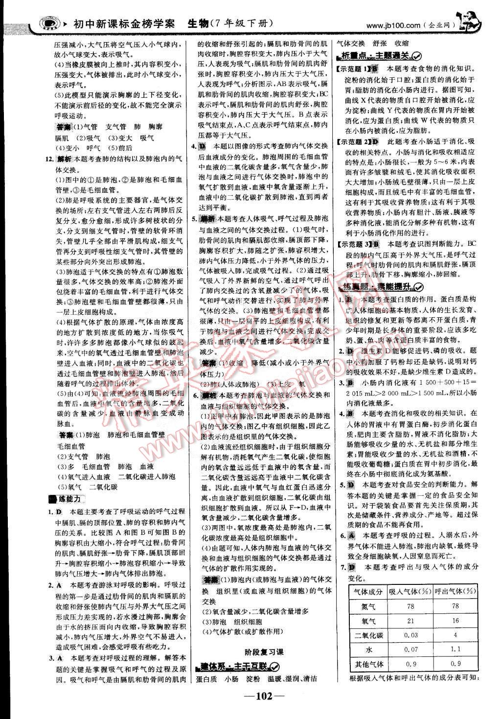 2015年世紀金榜金榜學案七年級生物下冊 第9頁