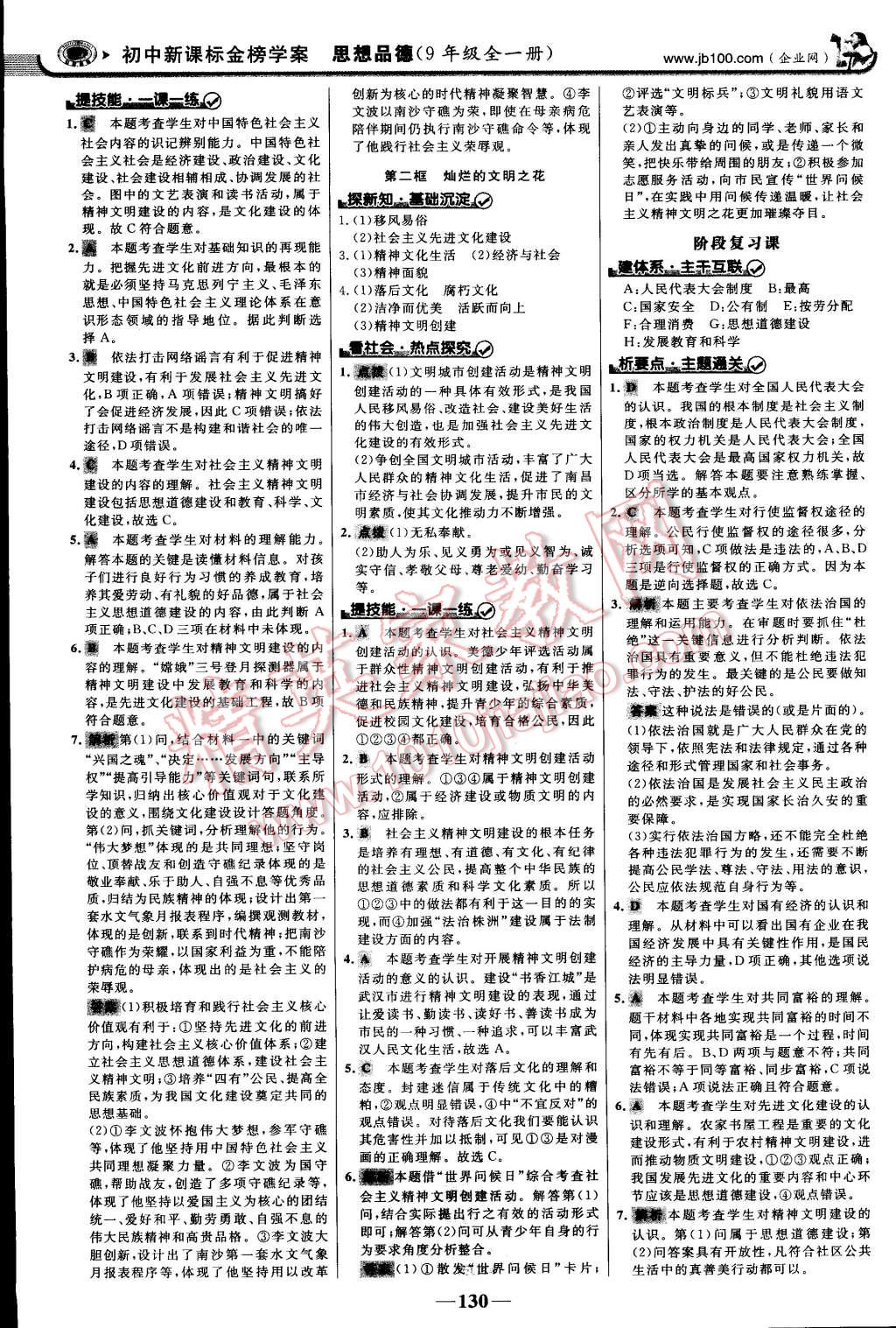 2014年世紀(jì)金榜金榜學(xué)案九年級思想品德全一冊 第13頁