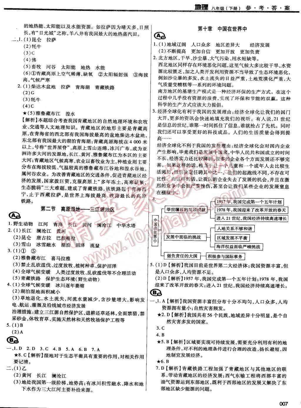 2015年學(xué)習(xí)質(zhì)量監(jiān)測(cè)八年級(jí)地理下冊(cè)人教版 第7頁