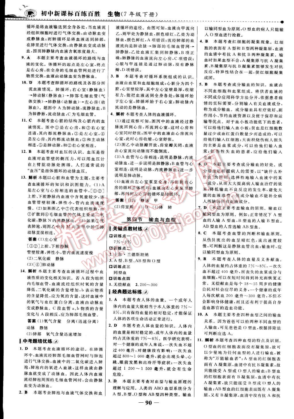 2015年世紀金榜百練百勝七年級生物下冊 第44頁