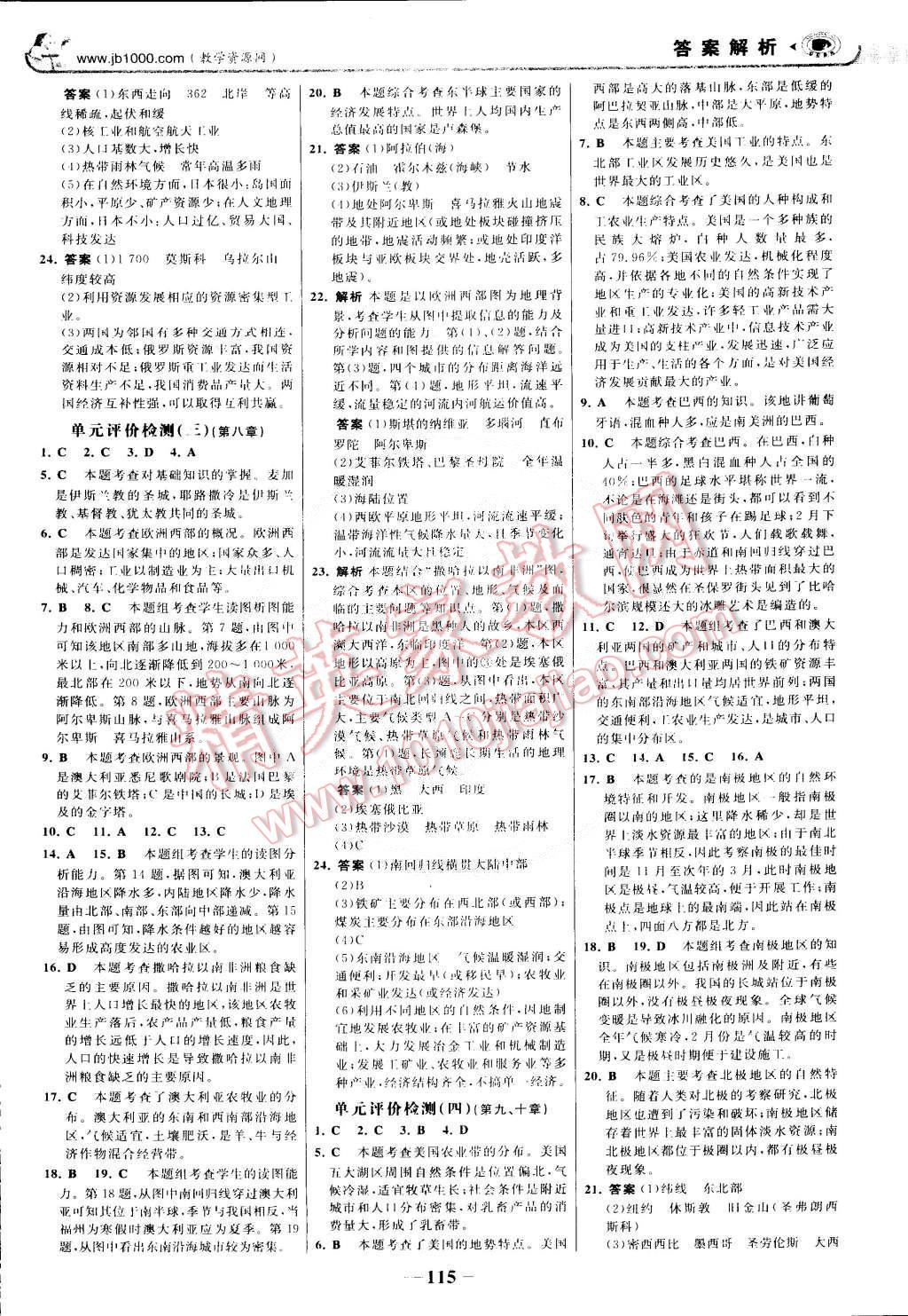 2015年世紀(jì)金榜金榜學(xué)案七年級地理下冊 第14頁