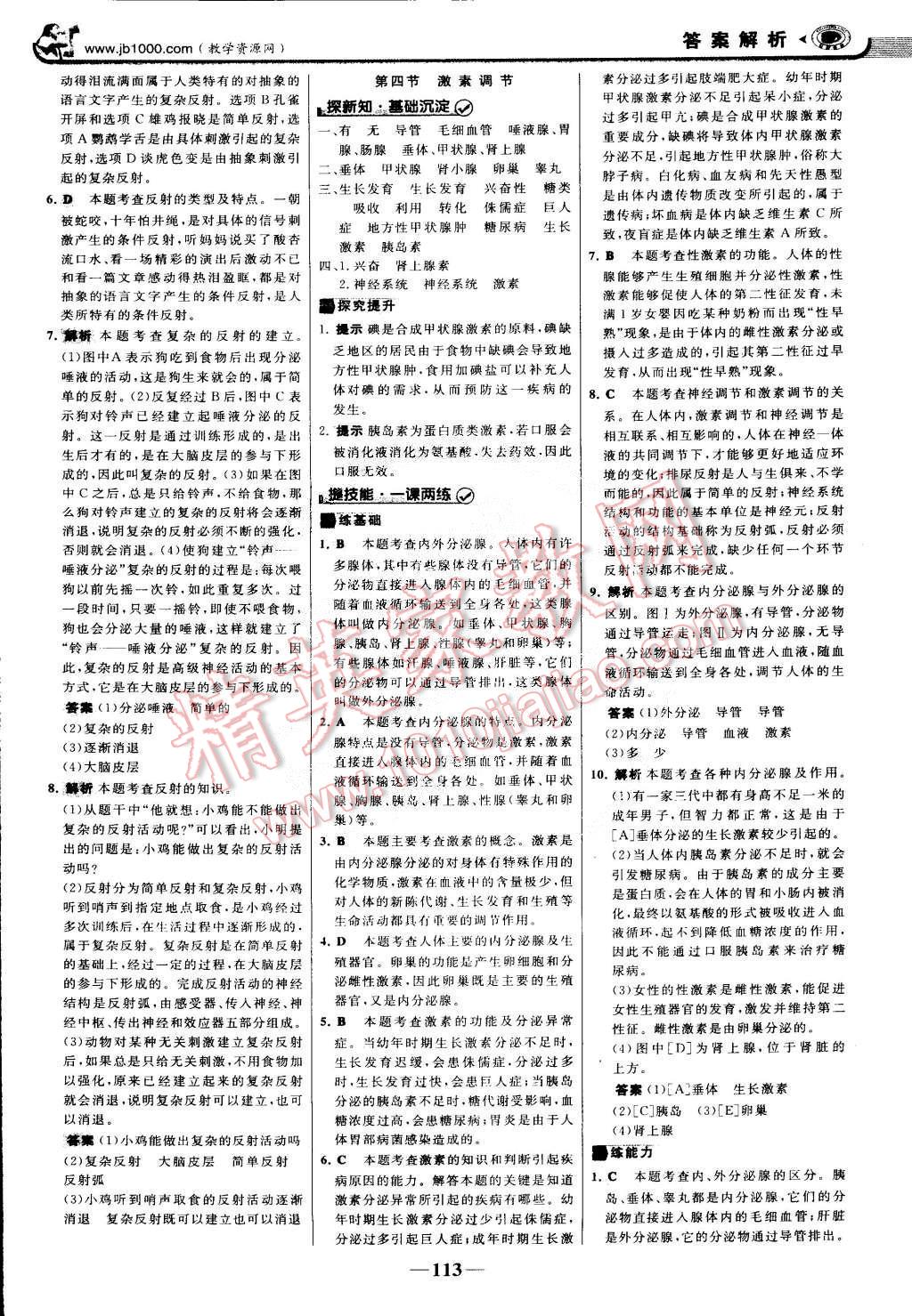 2015年世紀金榜金榜學(xué)案七年級生物下冊 第20頁