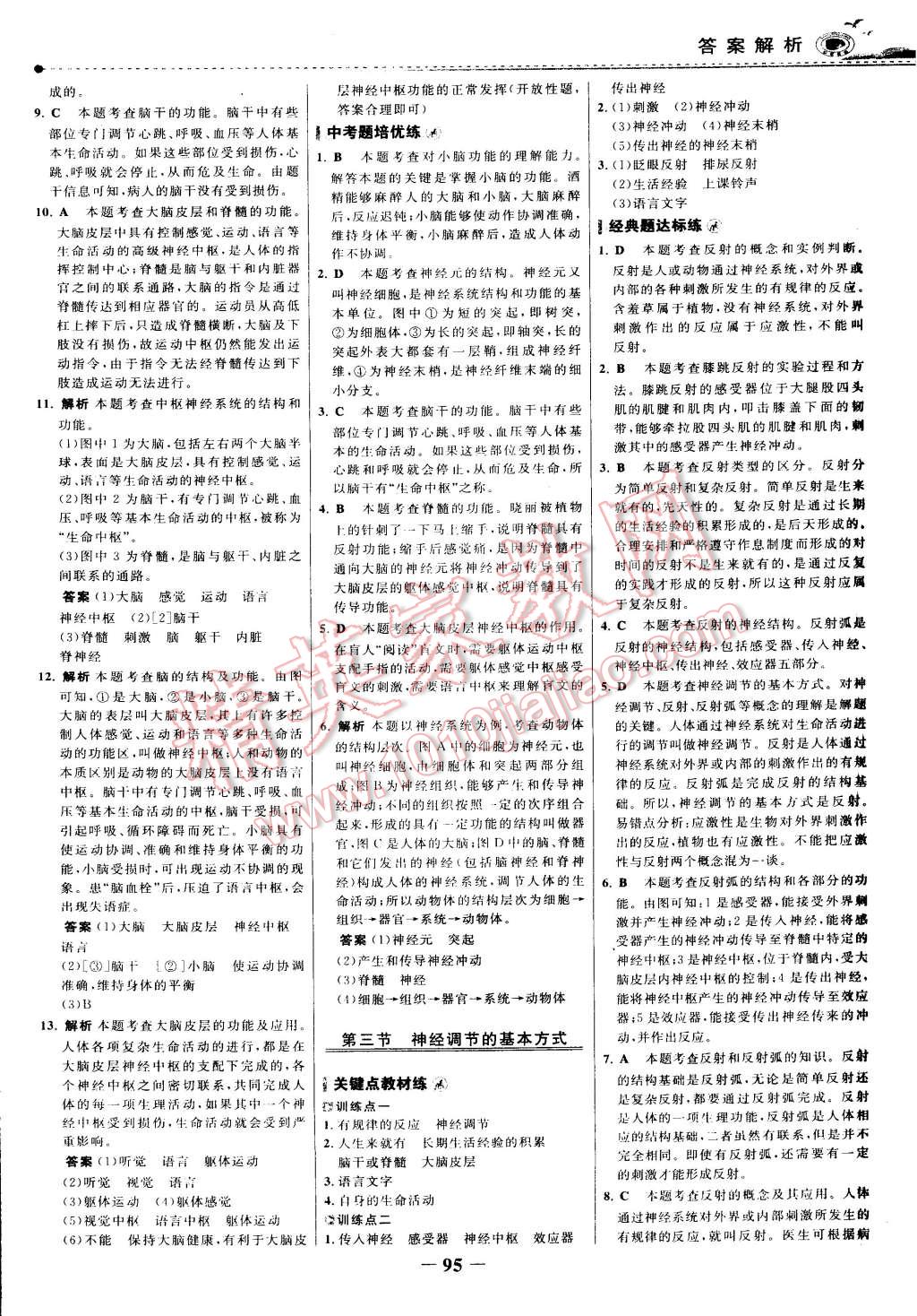 2015年世紀(jì)金榜百練百勝七年級(jí)生物下冊(cè) 第49頁