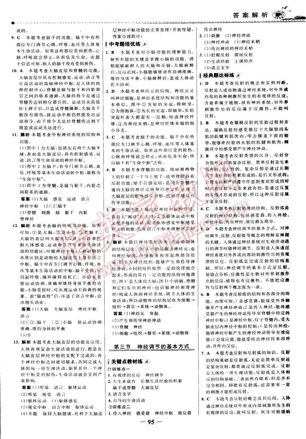 2015年世紀(jì)金榜百練百勝七年級(jí)生物下冊(cè) 第18頁(yè)