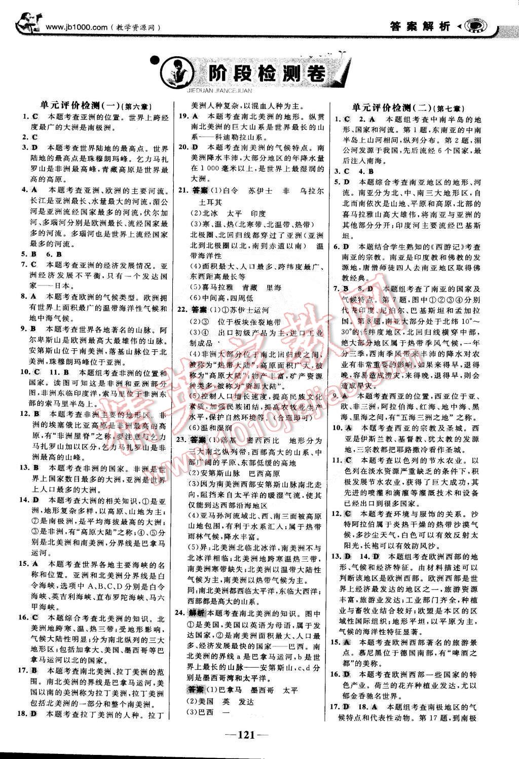 2015年世纪金榜金榜学案七年级地理下册湘教版 第12页