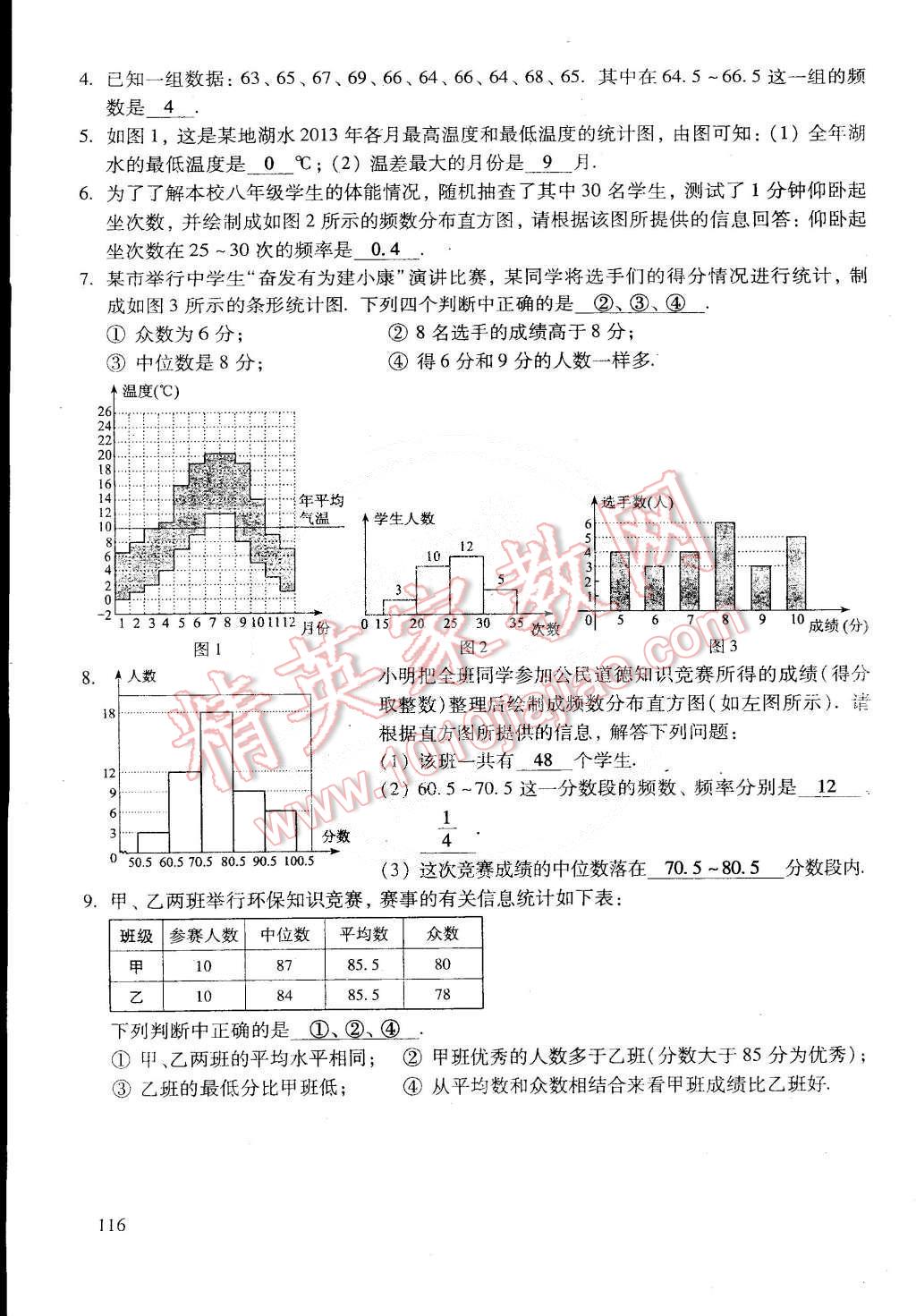 2015年初中数学活页练习八年级数学下册 第173页